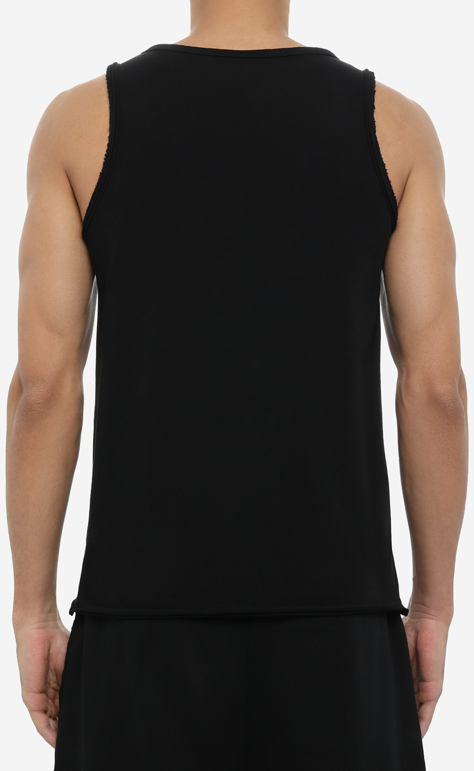 EMBROIDERY CLASSIC BLACK TANK TOP