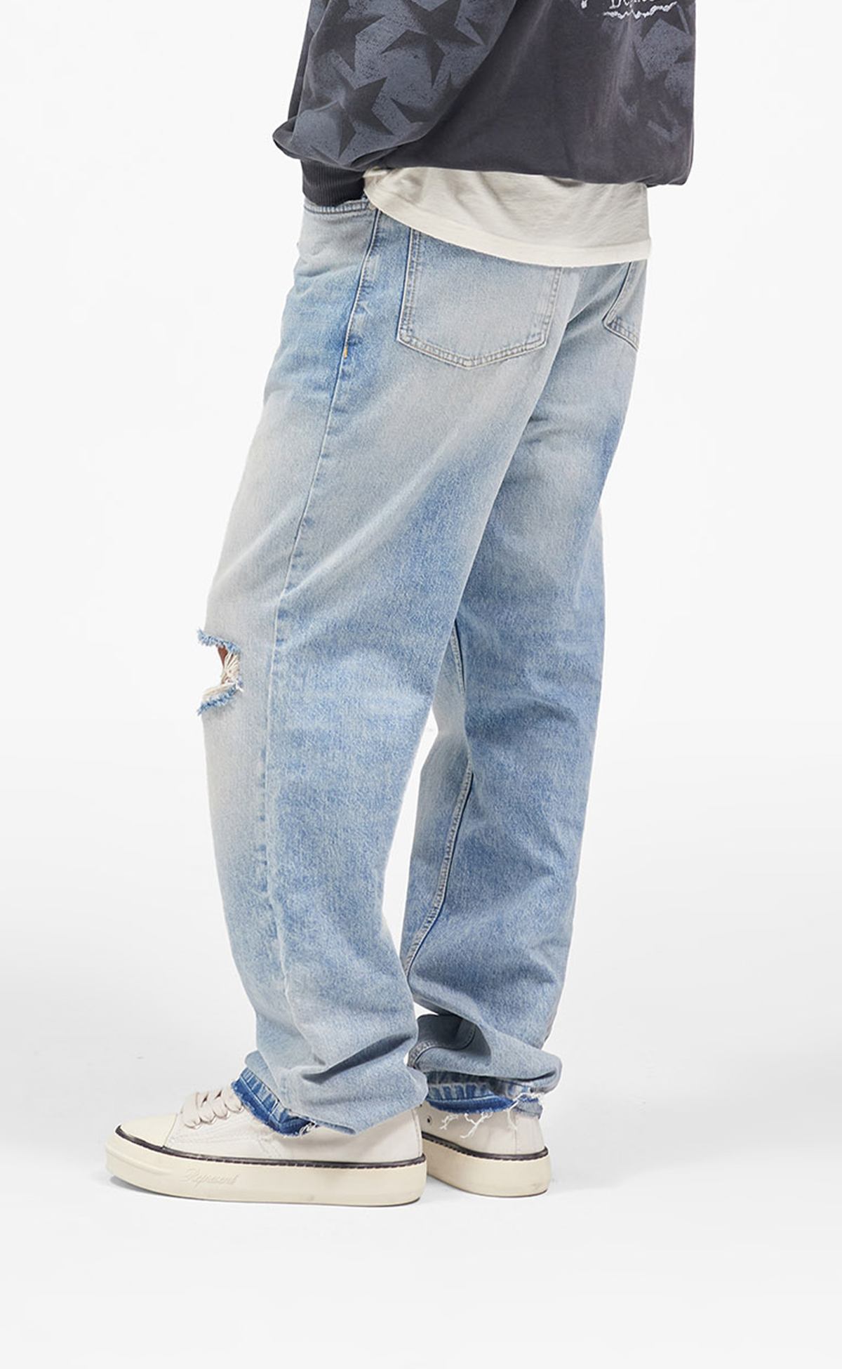 HEATON DENIM LIGHT VINTAGE BLUE JEANS