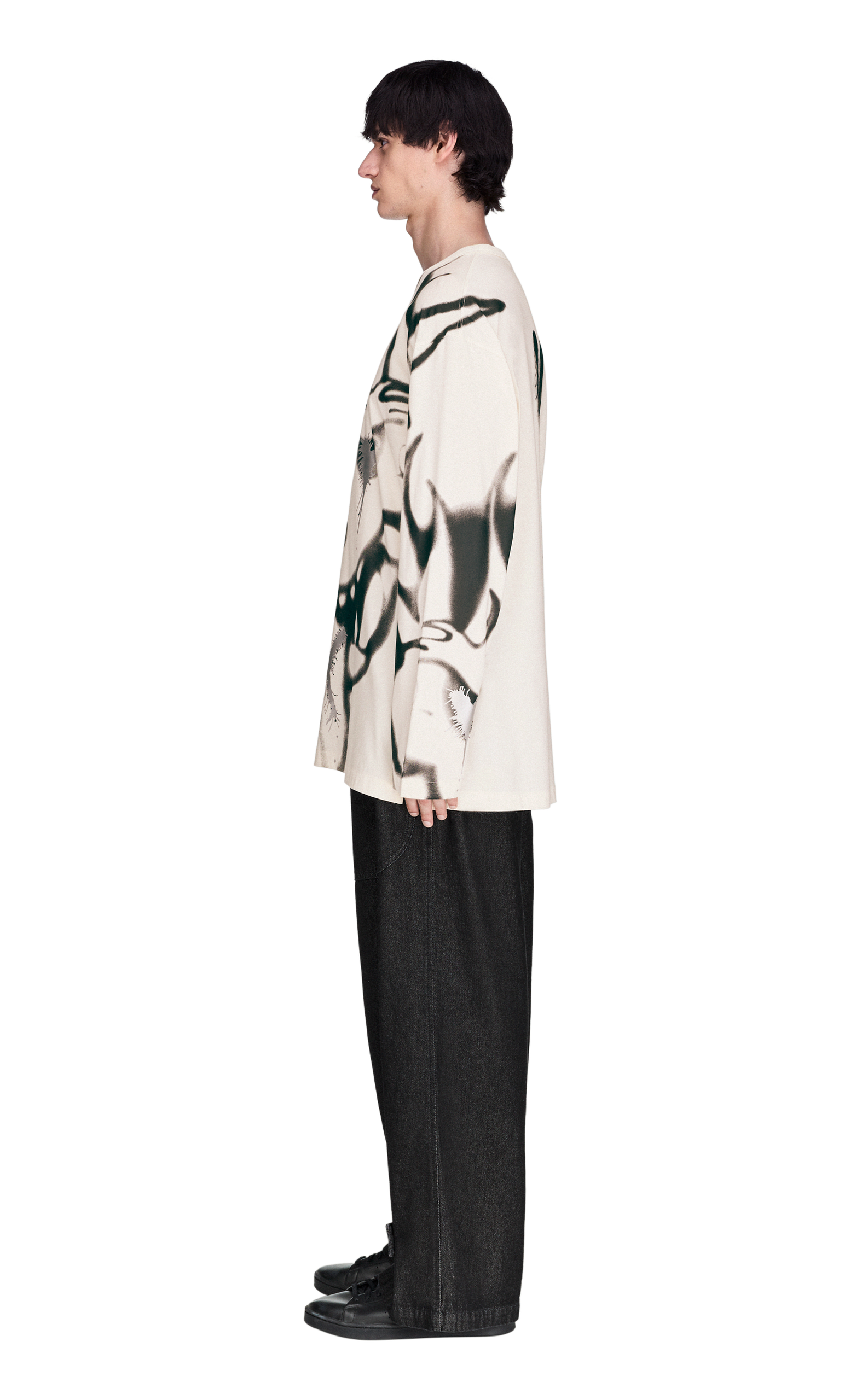 Y-3 CHITO YAKSHA GRAPHIC WHITE LONGSLEEVE