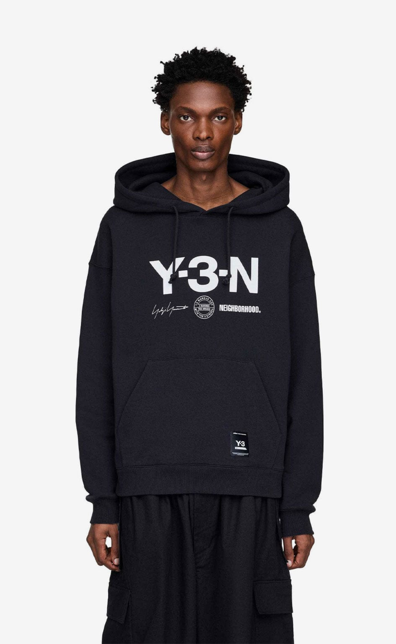 Y-3 NBHD GRAPHIC BLACK HOODIE