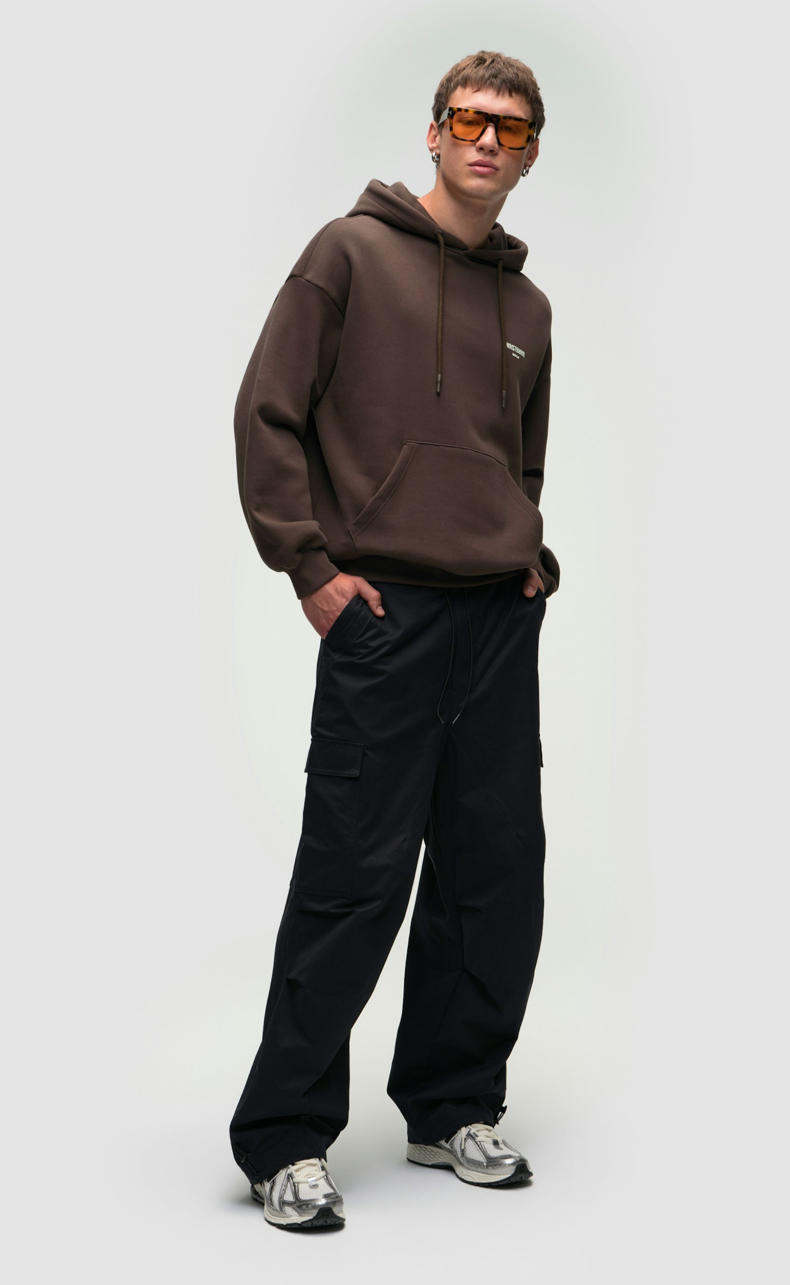 STUDIO V12 CHOCOLATE BROWN HOODIE