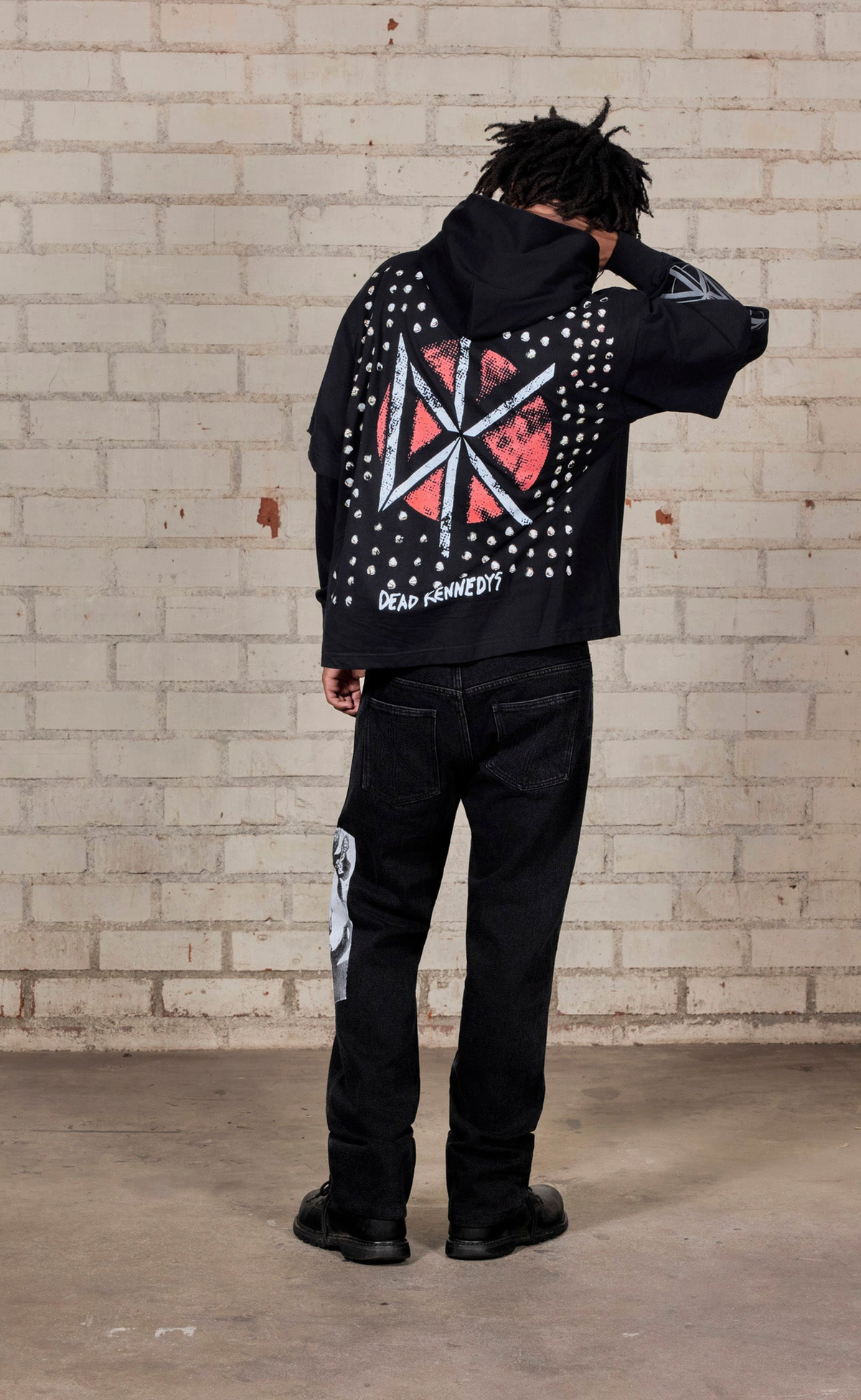 KENNEDYS LAYERED BLACK HOODIE