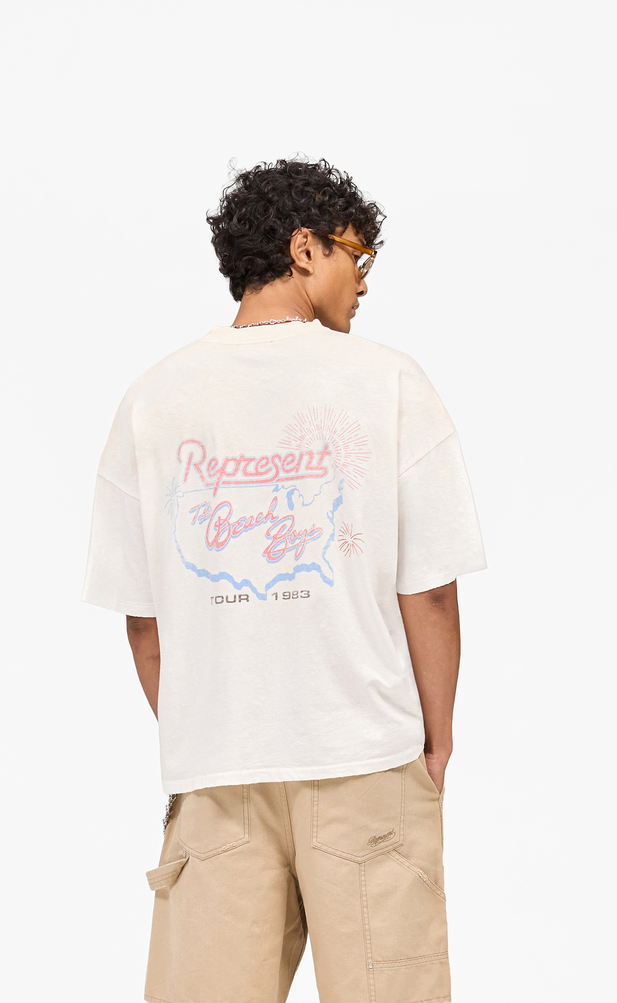 BEACH BOYS X REPRESENT TOUR WASHED ECRU T-SHIRT
