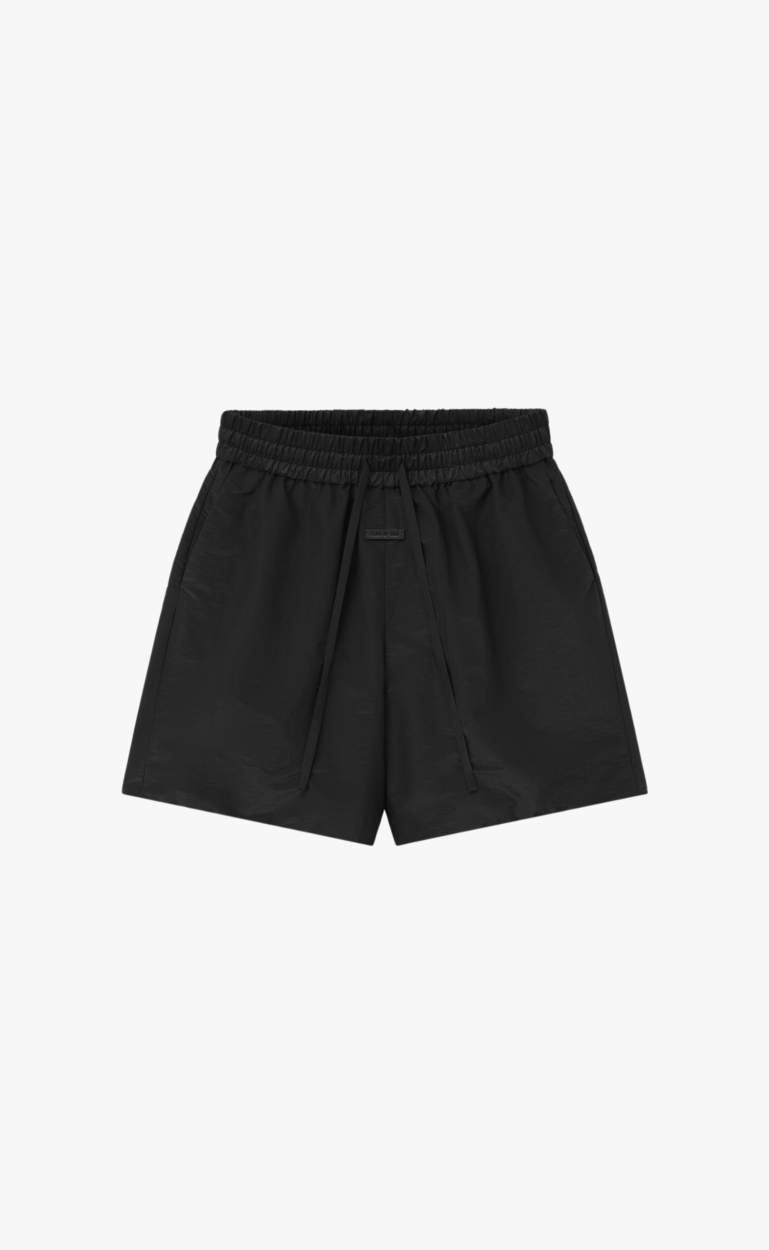 NYLON TAFFETA PADDED SPORT OFF BLACK SHORTS