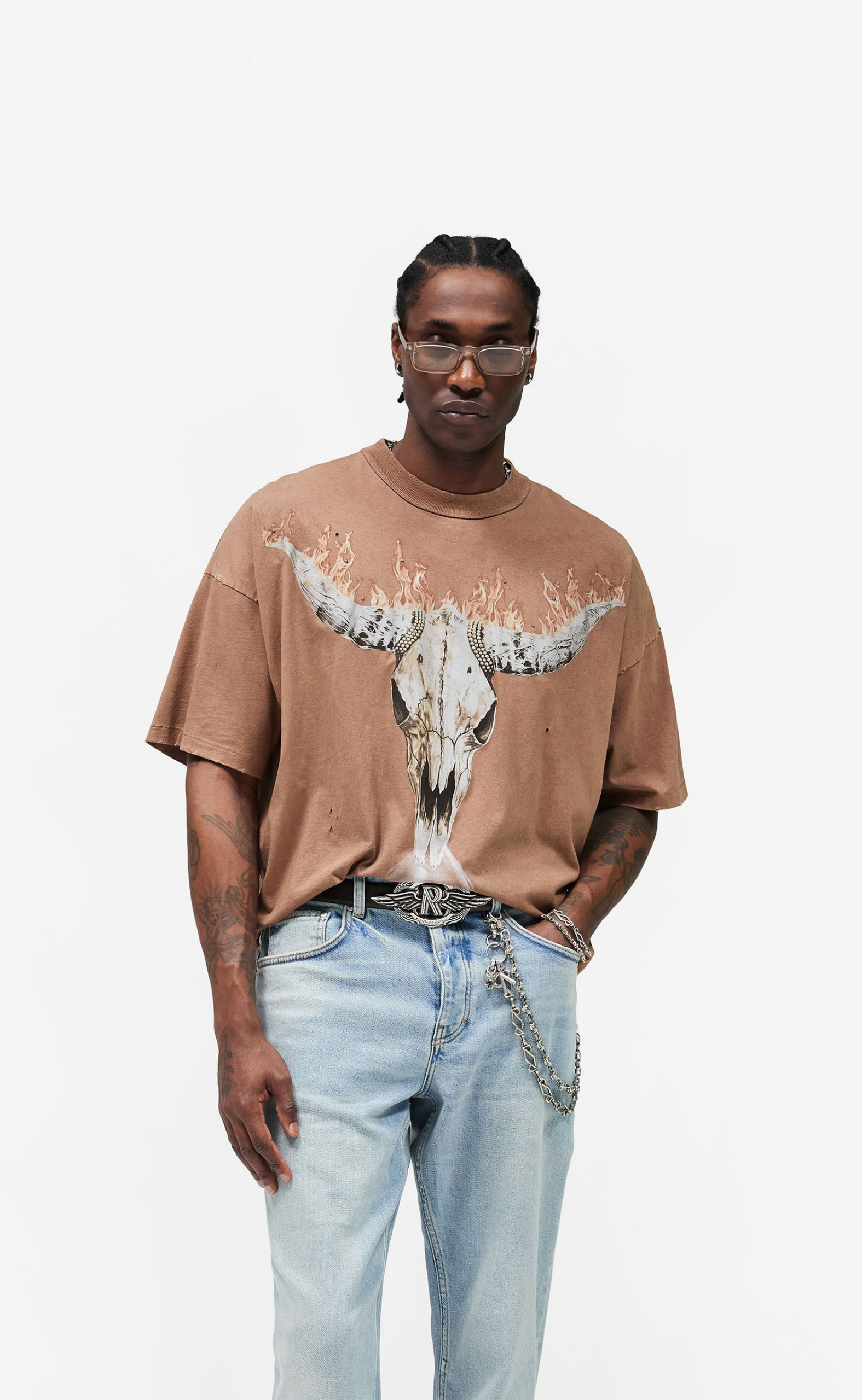 BRITISH COWBOYS DUSTY BROWN T-SHIRT