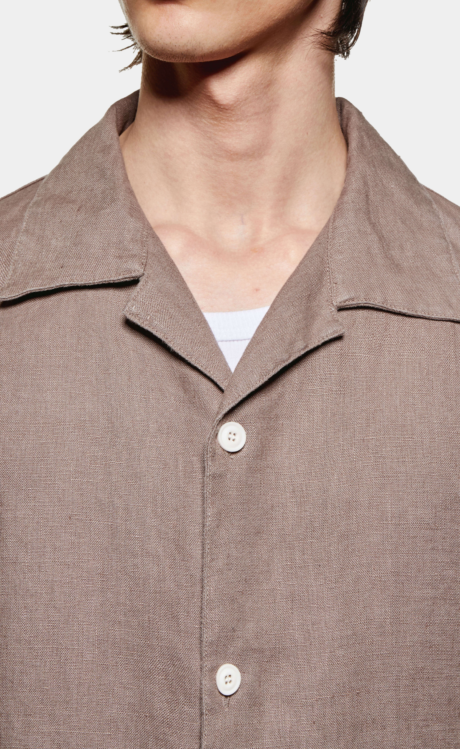 LINEN VACATION MUSHROOM SHIRT