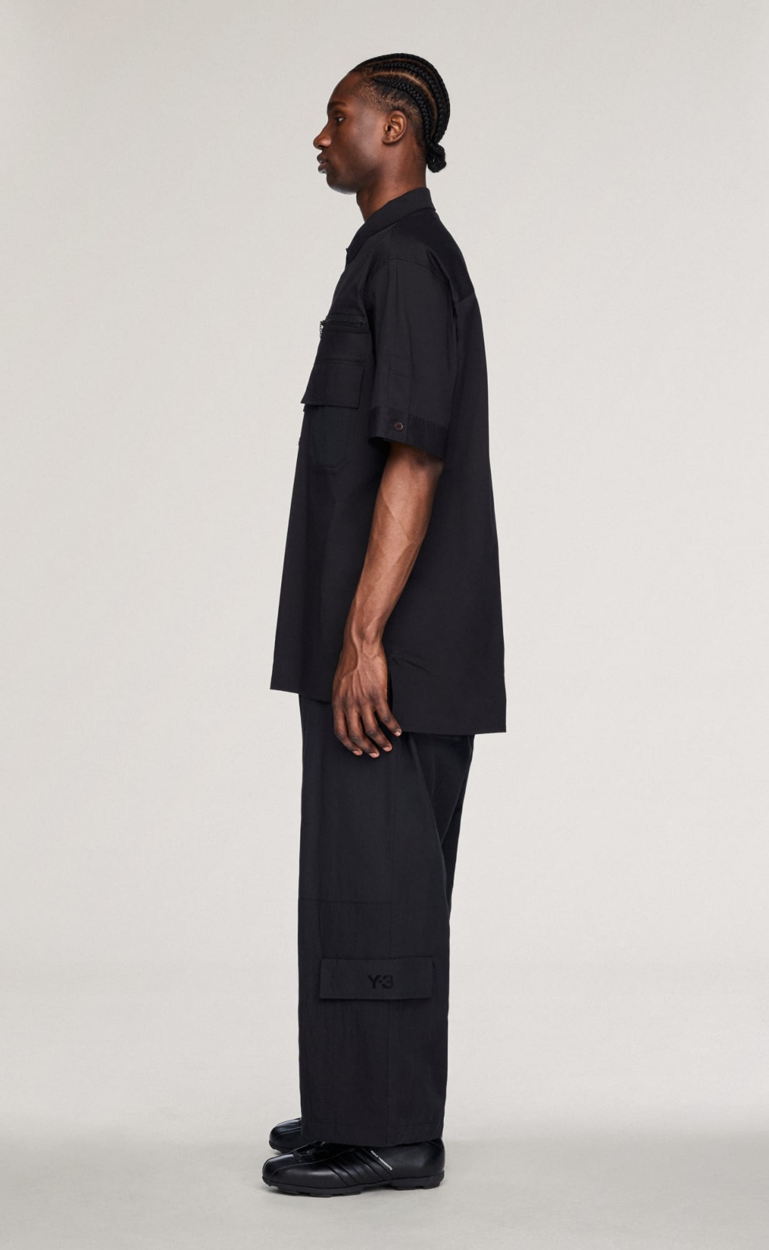 Y-3 UT SHORT SLEEVE BLACK SHIRT