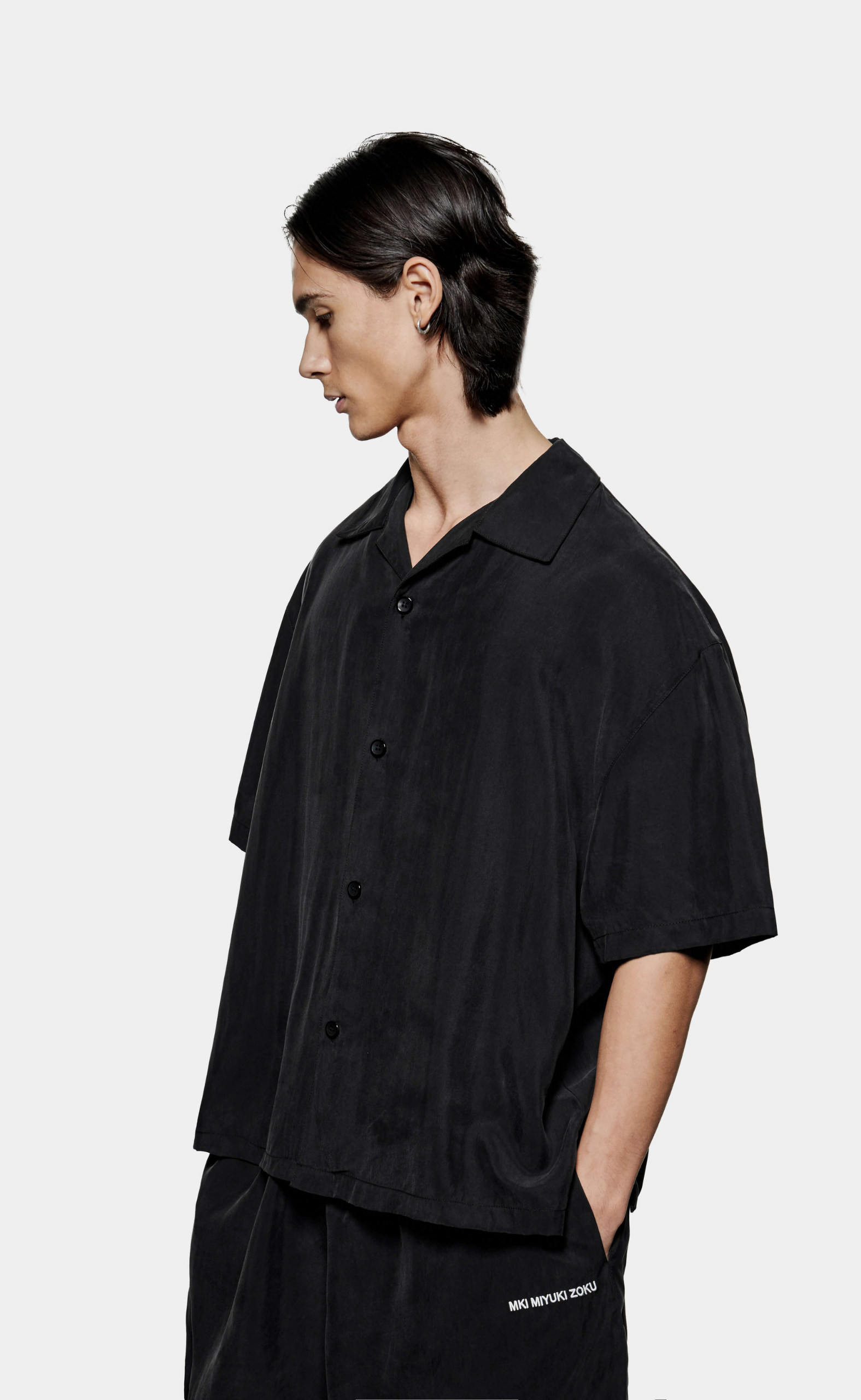 SANDWASH CUPRO VACATION BLACK SHIRT
