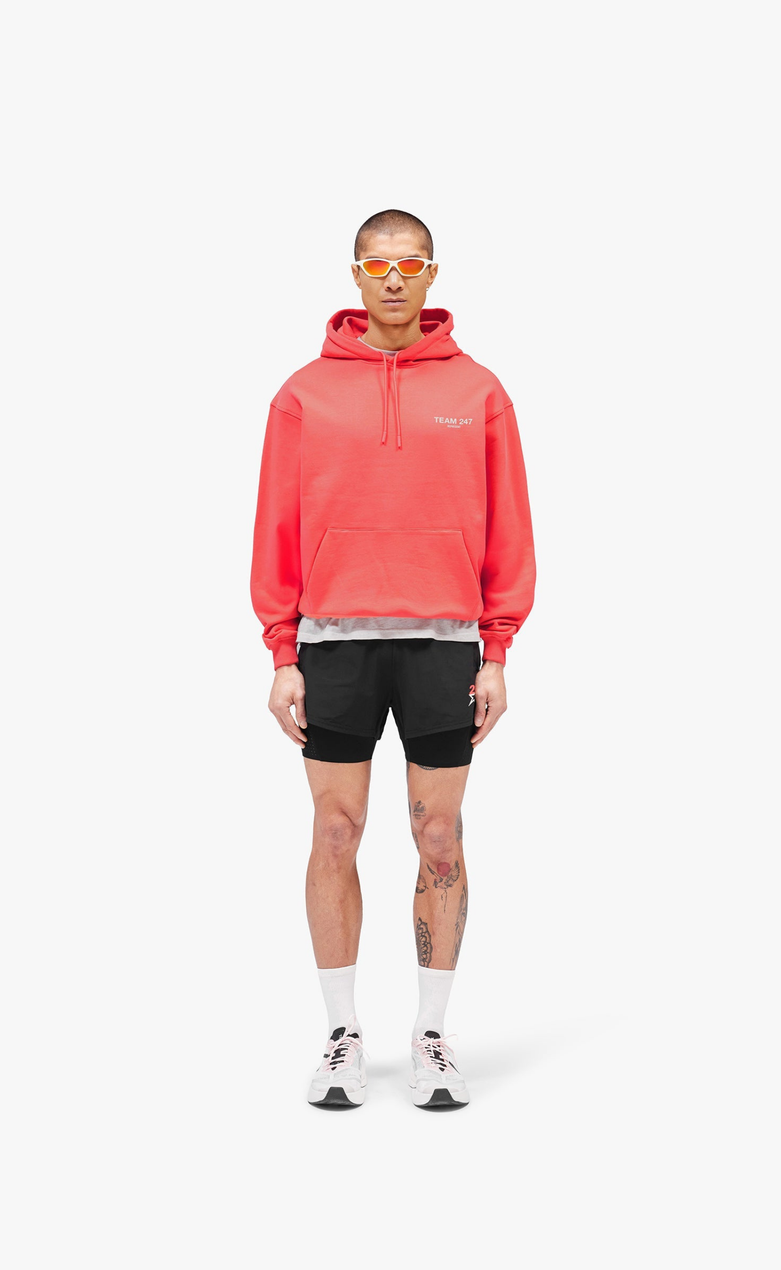 TEAM 247 OVERSIZED RACING RED HOODIE