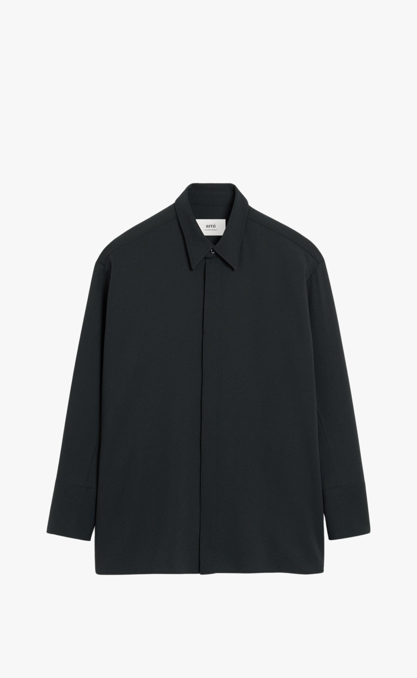 LONG OVERSIZE ANTHRACITE SHIRT