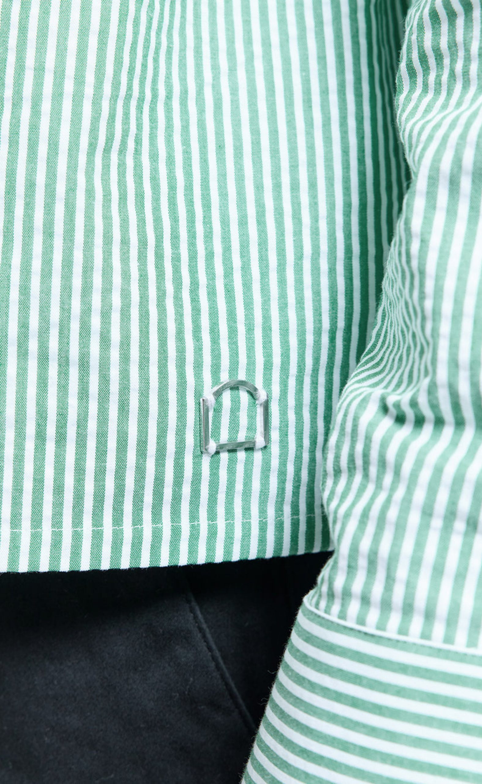 SIGNE GREEN STRIPED SHIRT