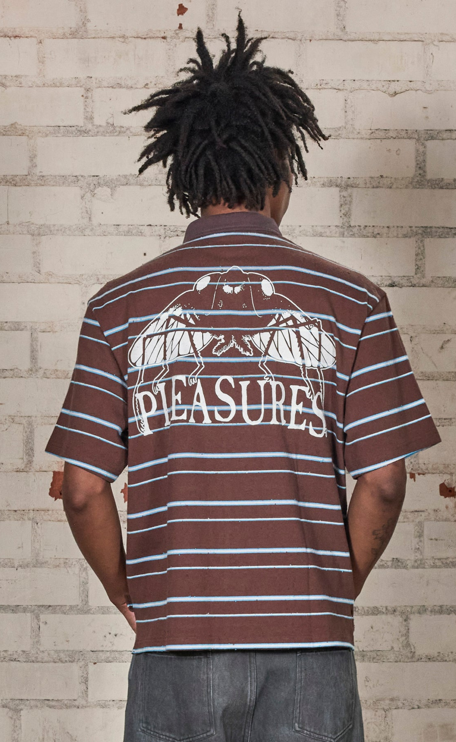 TELEPORT BOXY POLO BROWN T-SHIRT
