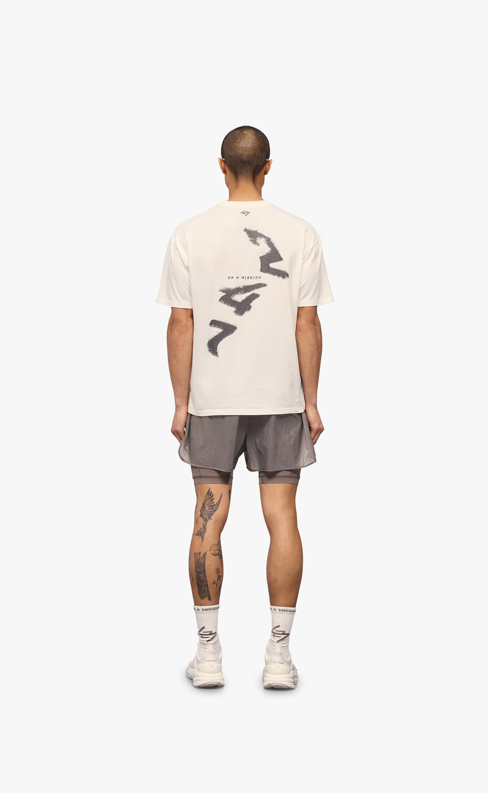 247 MOTION FLAT WHITE T-SHIRT