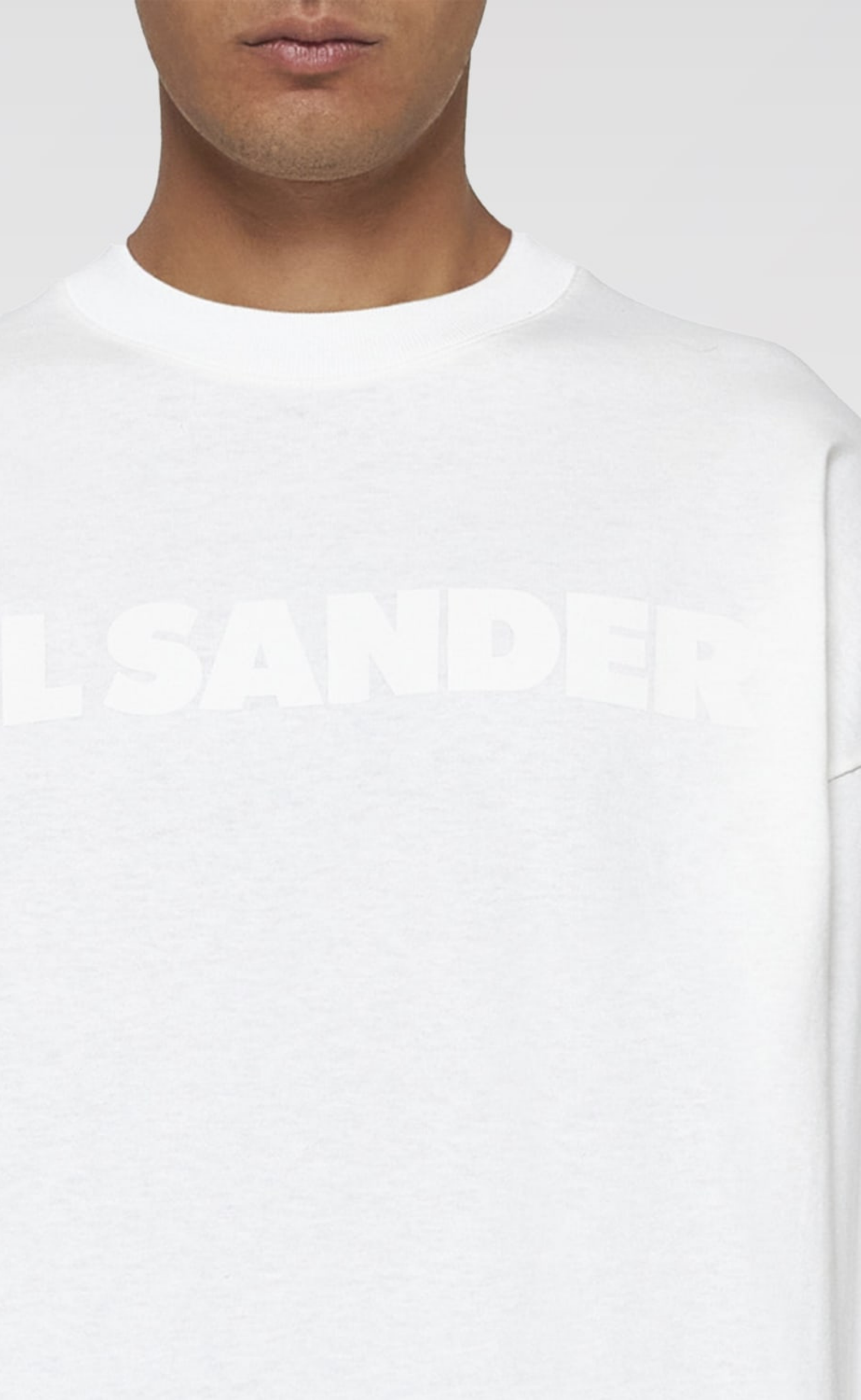 JIL SANDER PRINTED TONAL LOGO PORCELAIN LONGSLEEVE