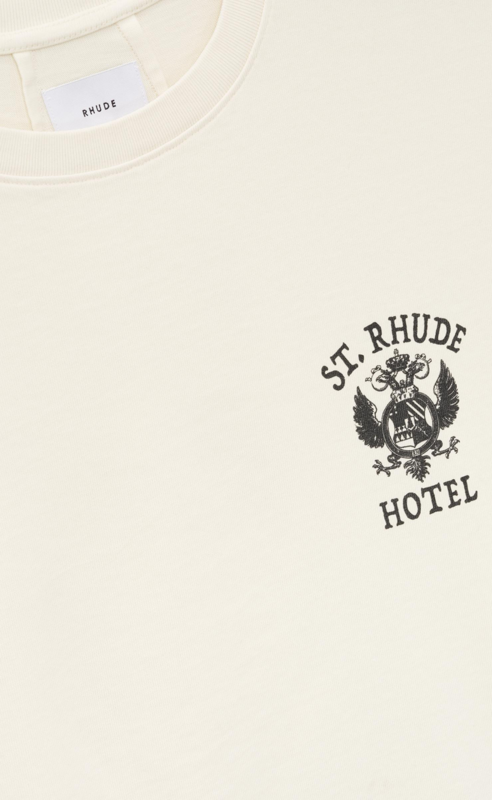 ST. RHUDE SEAL VINTAGE WHITE T-SHIRT