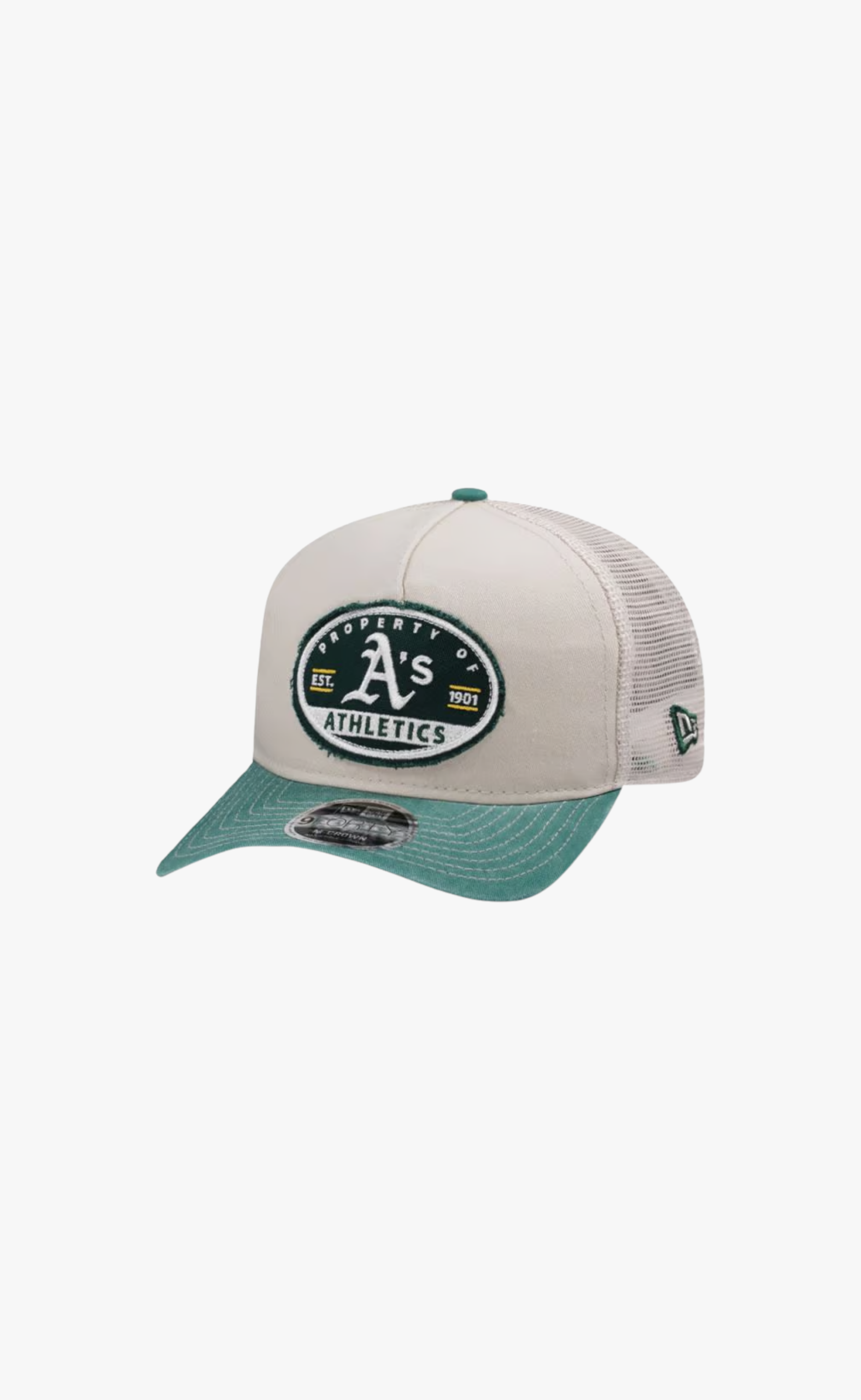 OAKLAND ATHLETICS 9FORTY CREAM GREEN HAT