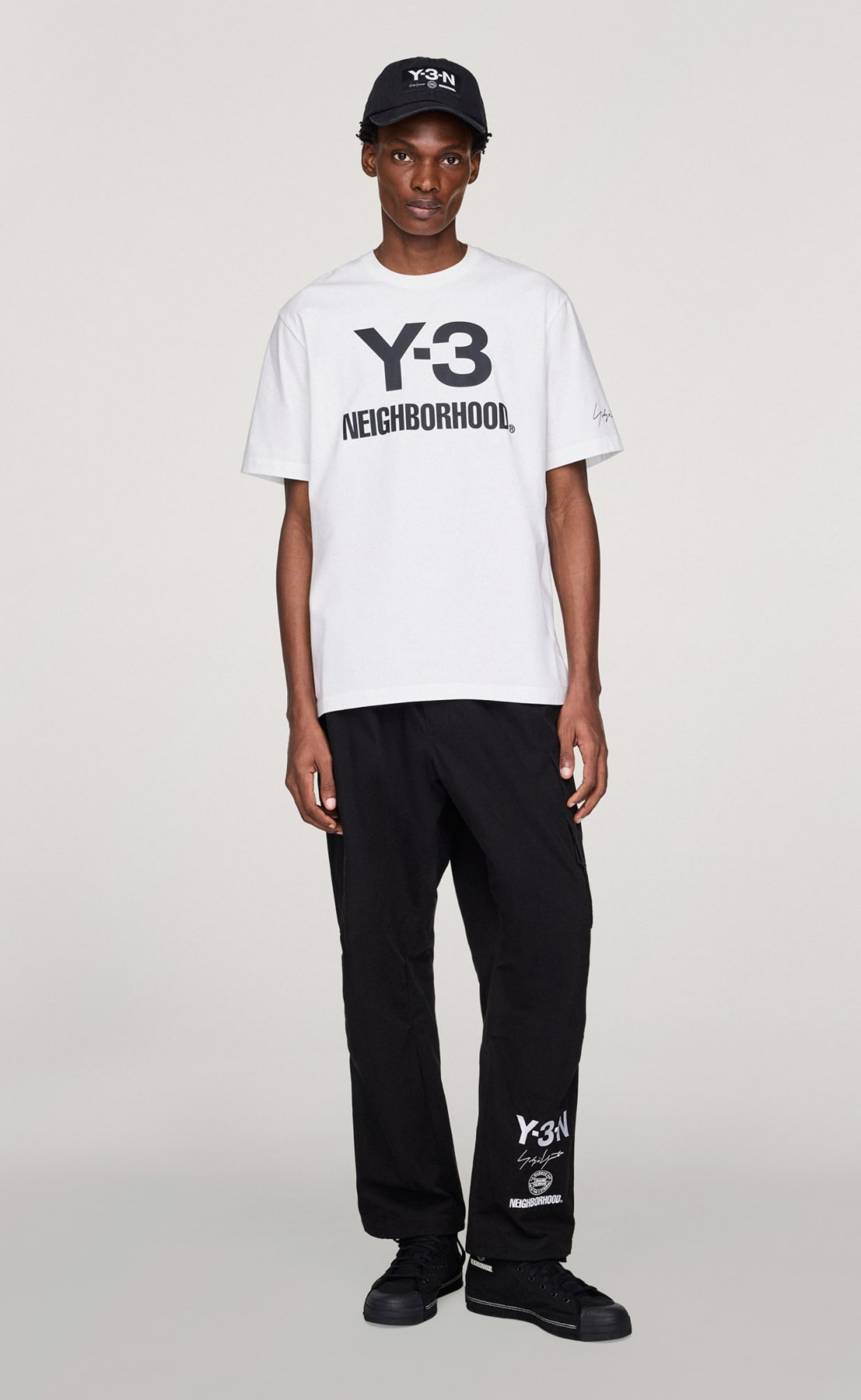 Y-3 NBHD LOGO WHITE T-SHIRT