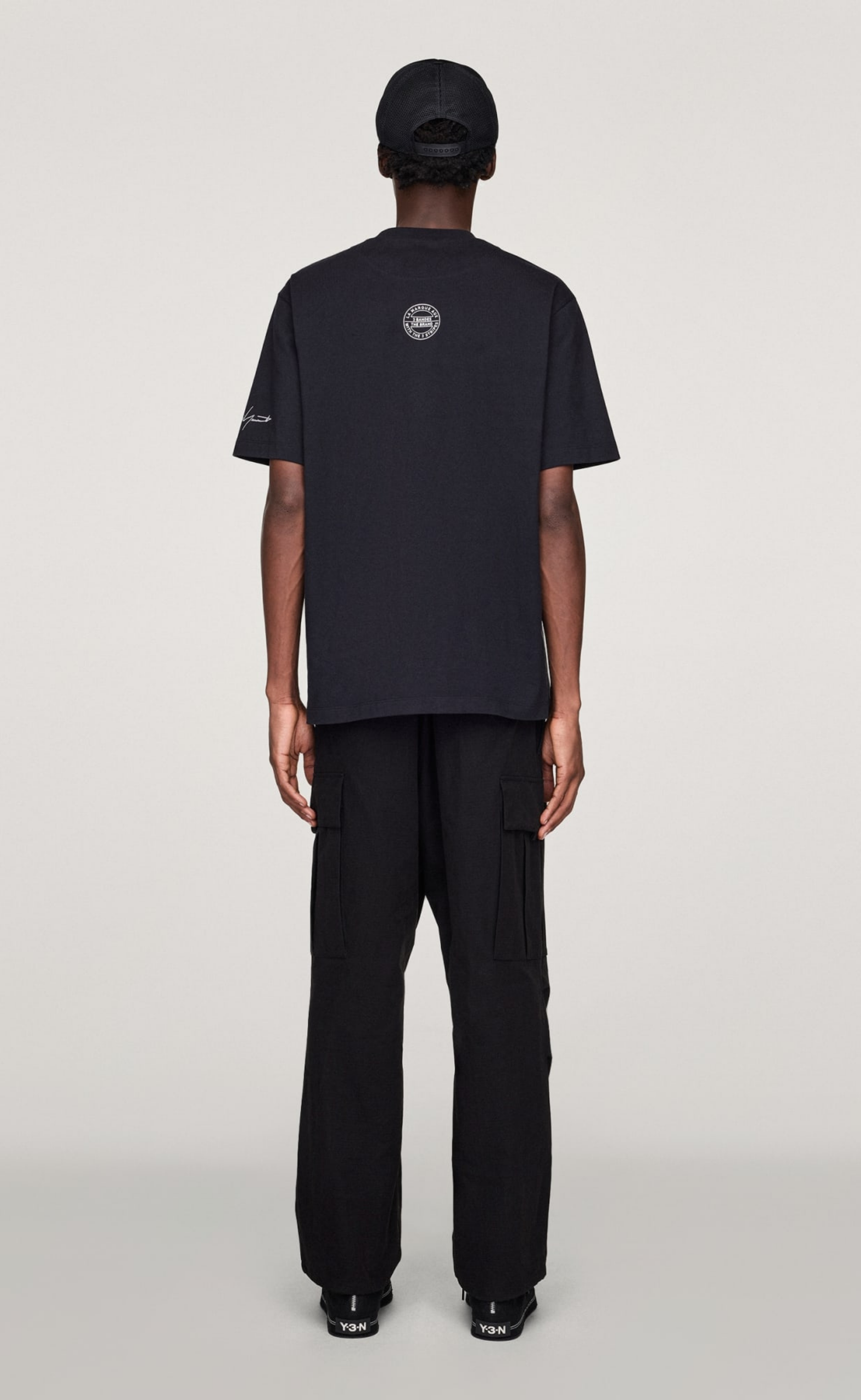 Y-3 NBHD LOGO BLACK T-SHIRT