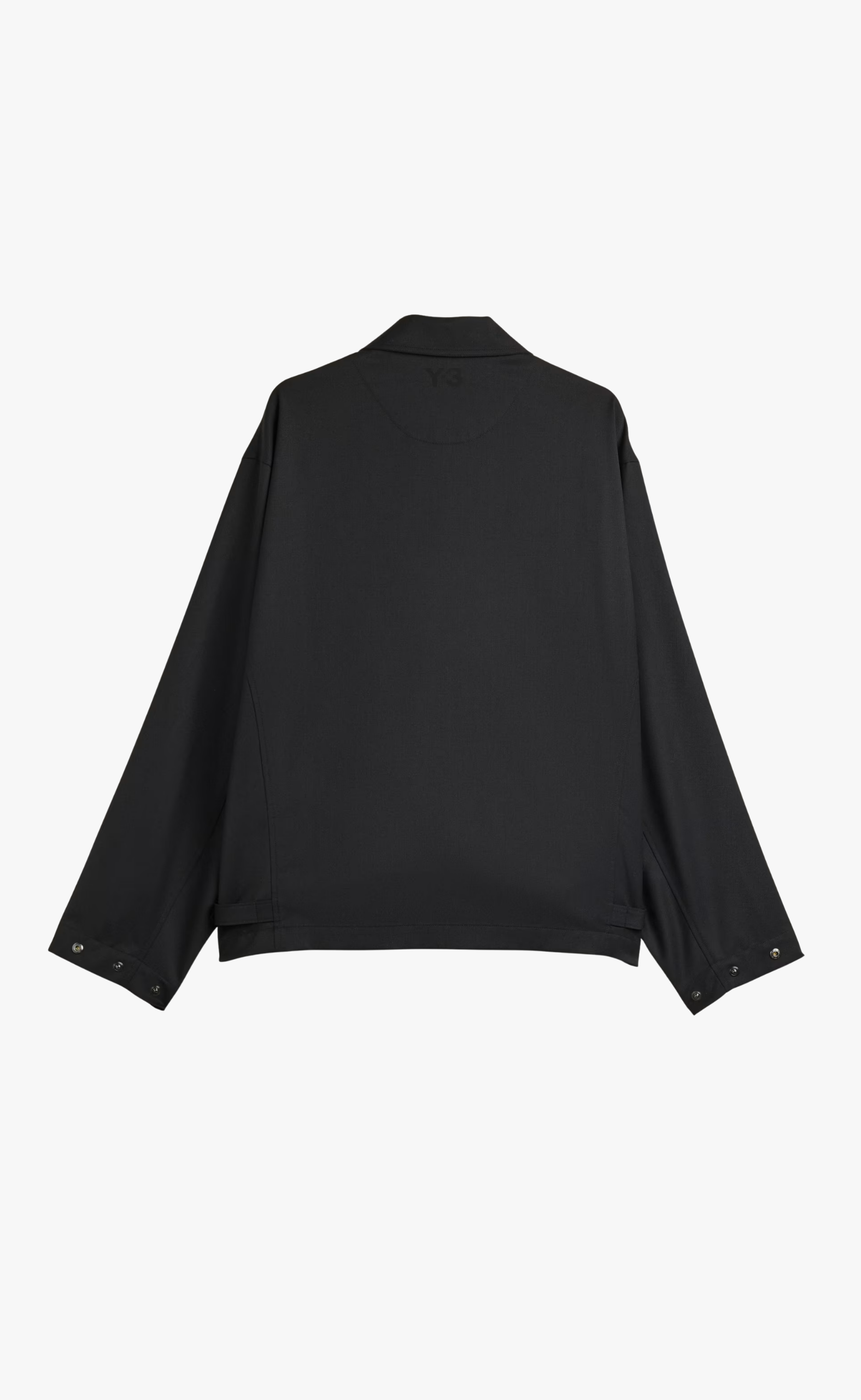 REFINED WOOL BLOUSON BLACK JACKET