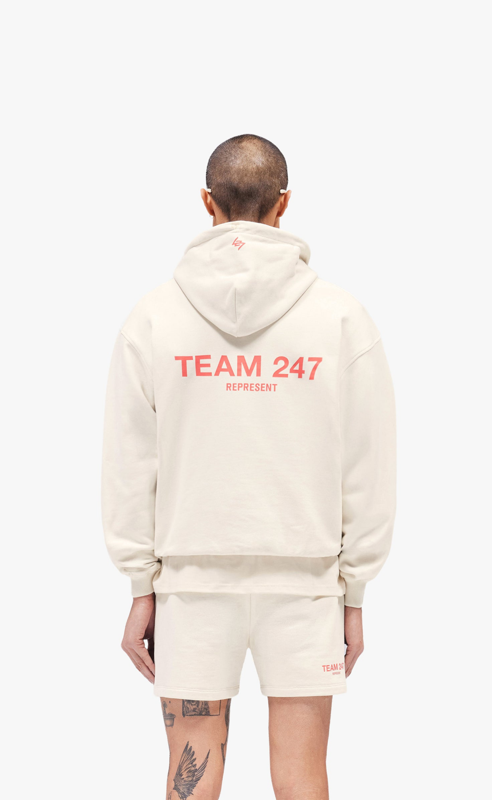 TEAM 247 OVERSIZED CREAM HOODIE