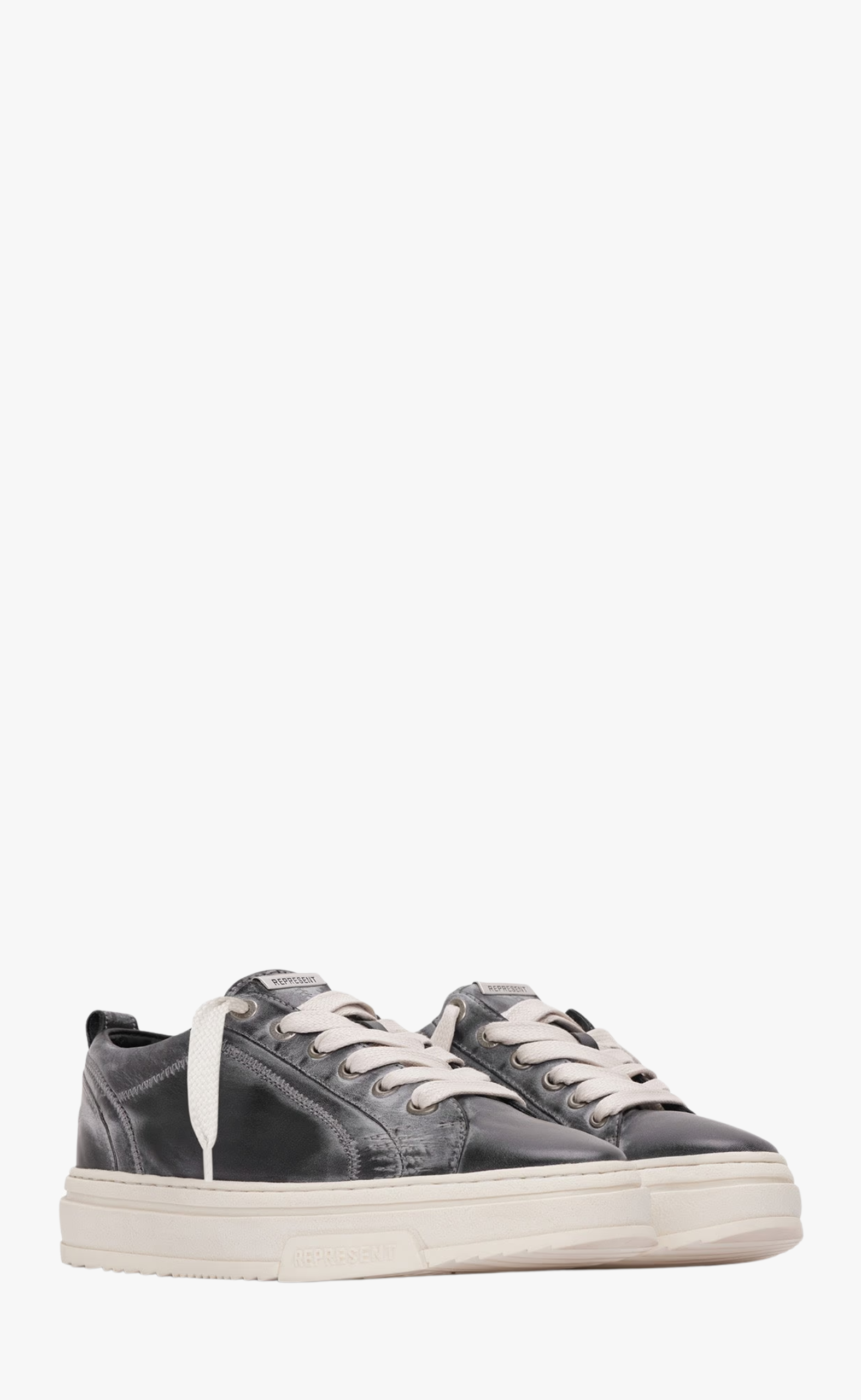 HTN DISTRESSED OFF BLACK SNEAKER