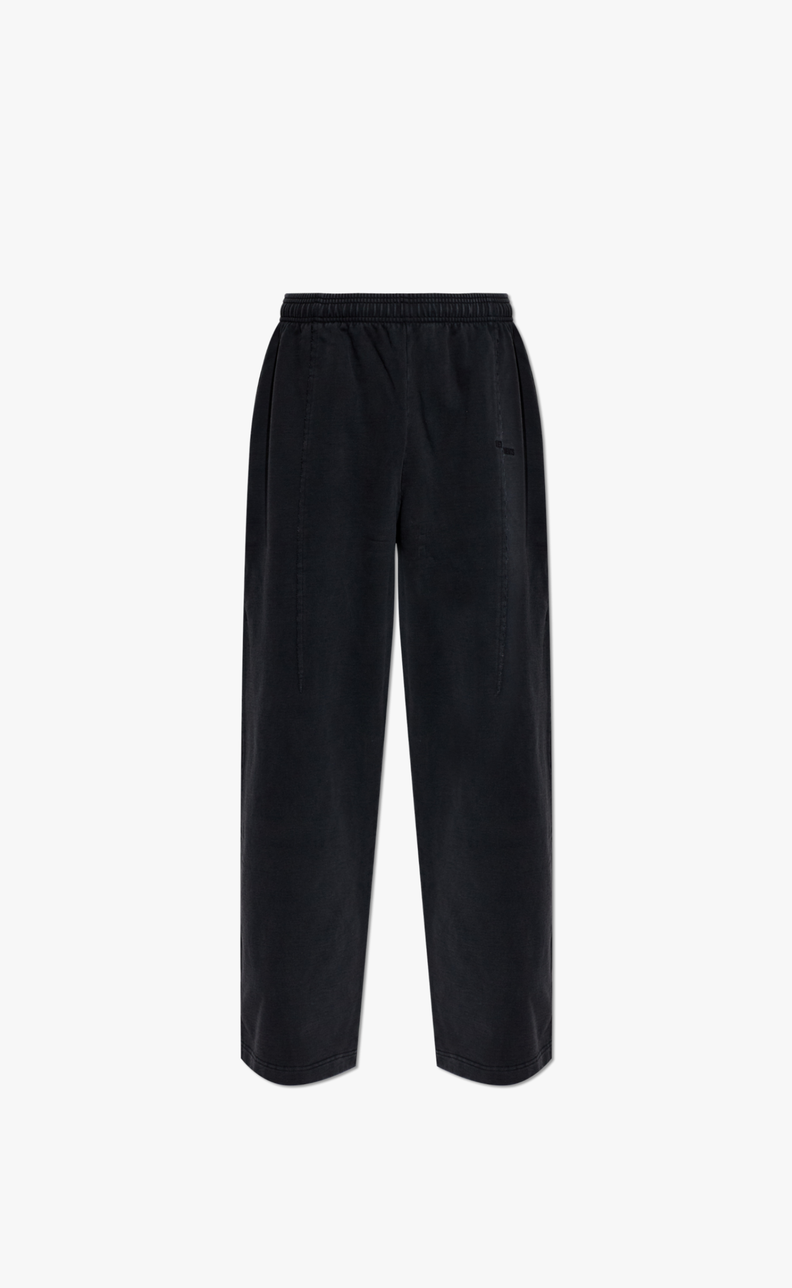 RAW EDGES BLACK SWEATPANTS