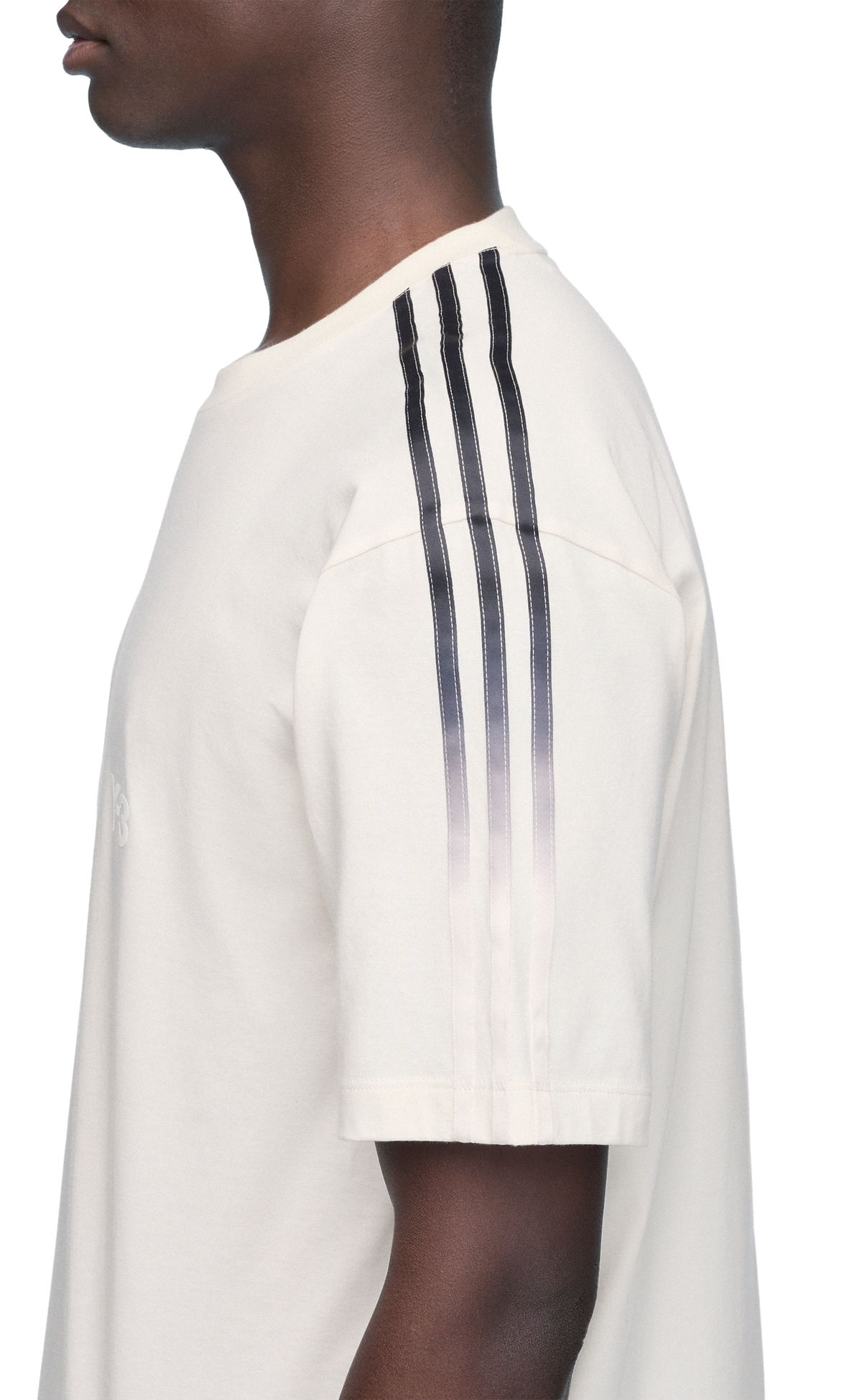 Y-3 GRADIENT STRIPES WHITE T-SHIRT