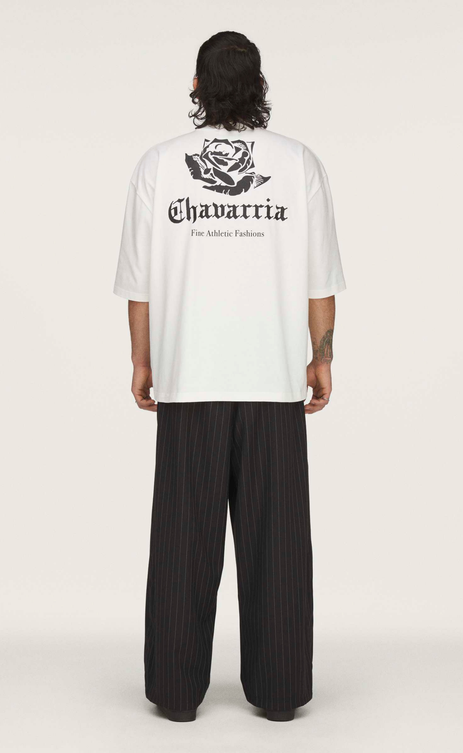 WC PINSTRIPE BLACK TRACK PANTS