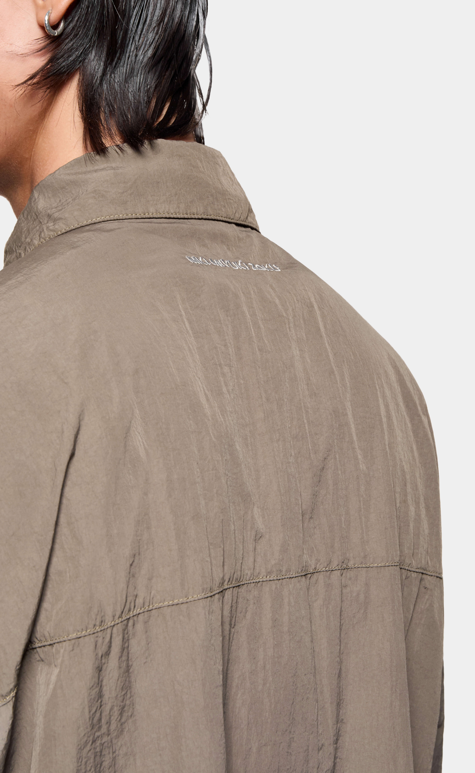 GARMENT DYE BOX OVERSHIRT DEEP KHAKI JACKET