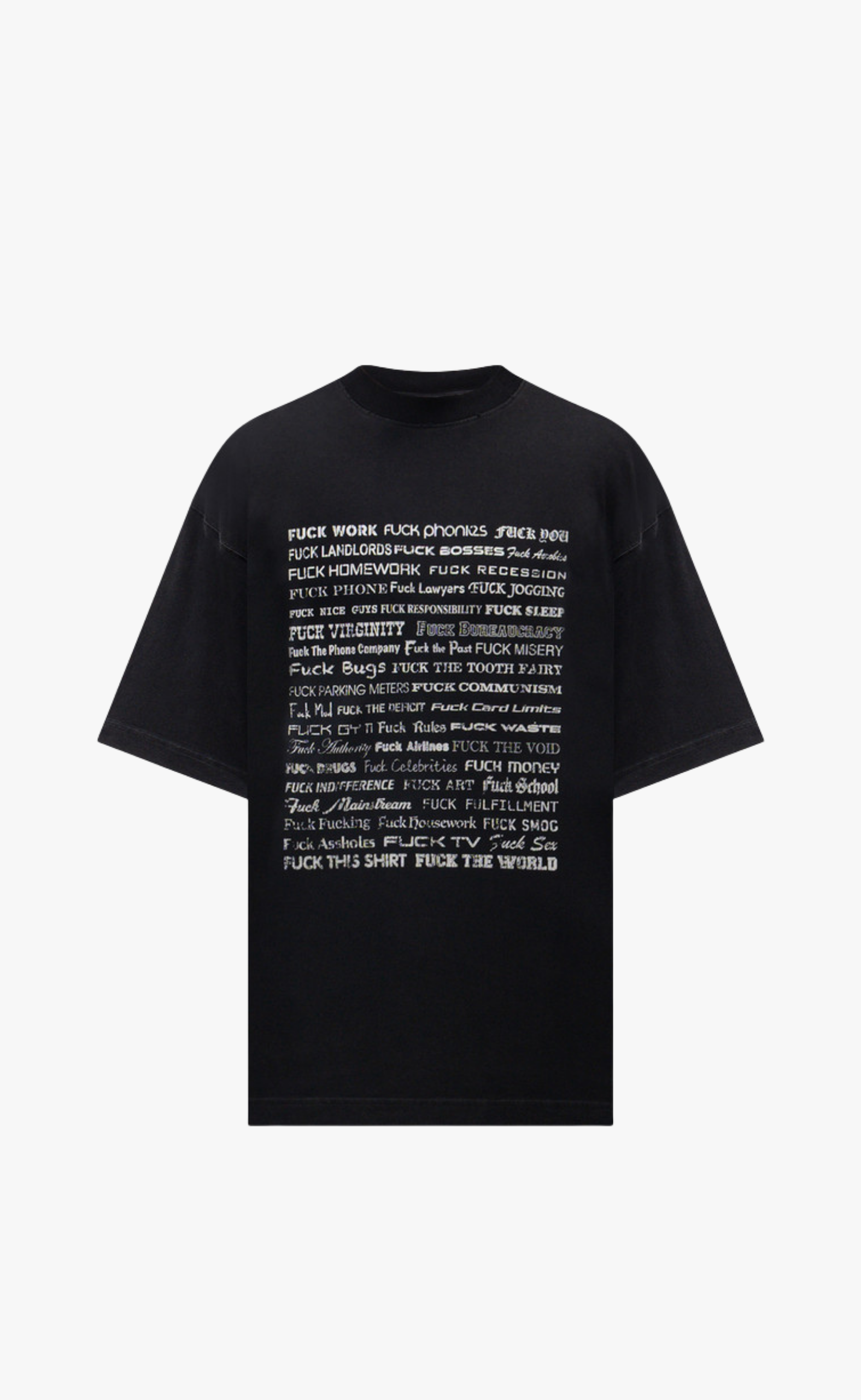 FUCK EVERYTHING BLACK T-SHIRT