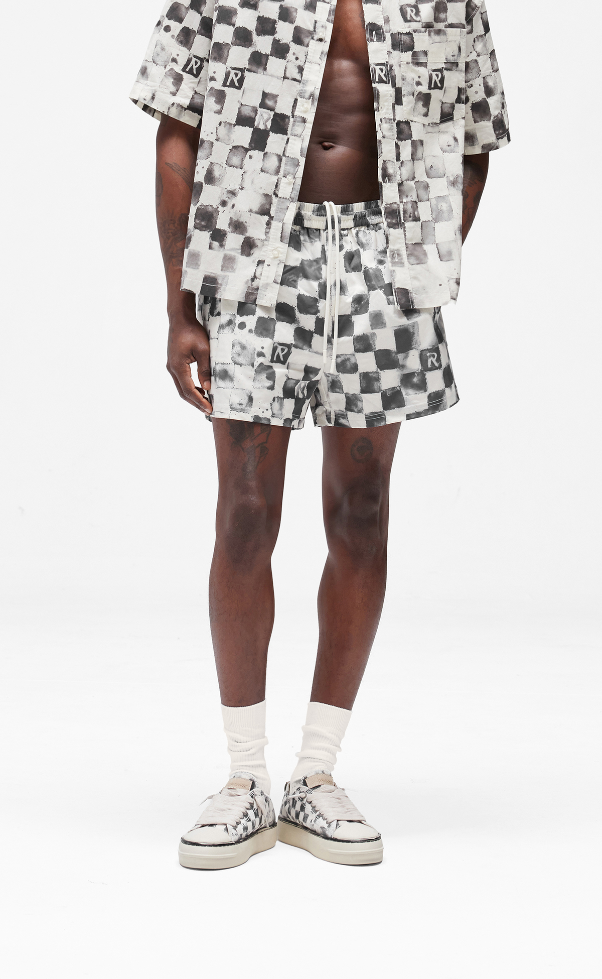 POOL SIDE SWIM FLAT WHITE SHORTS