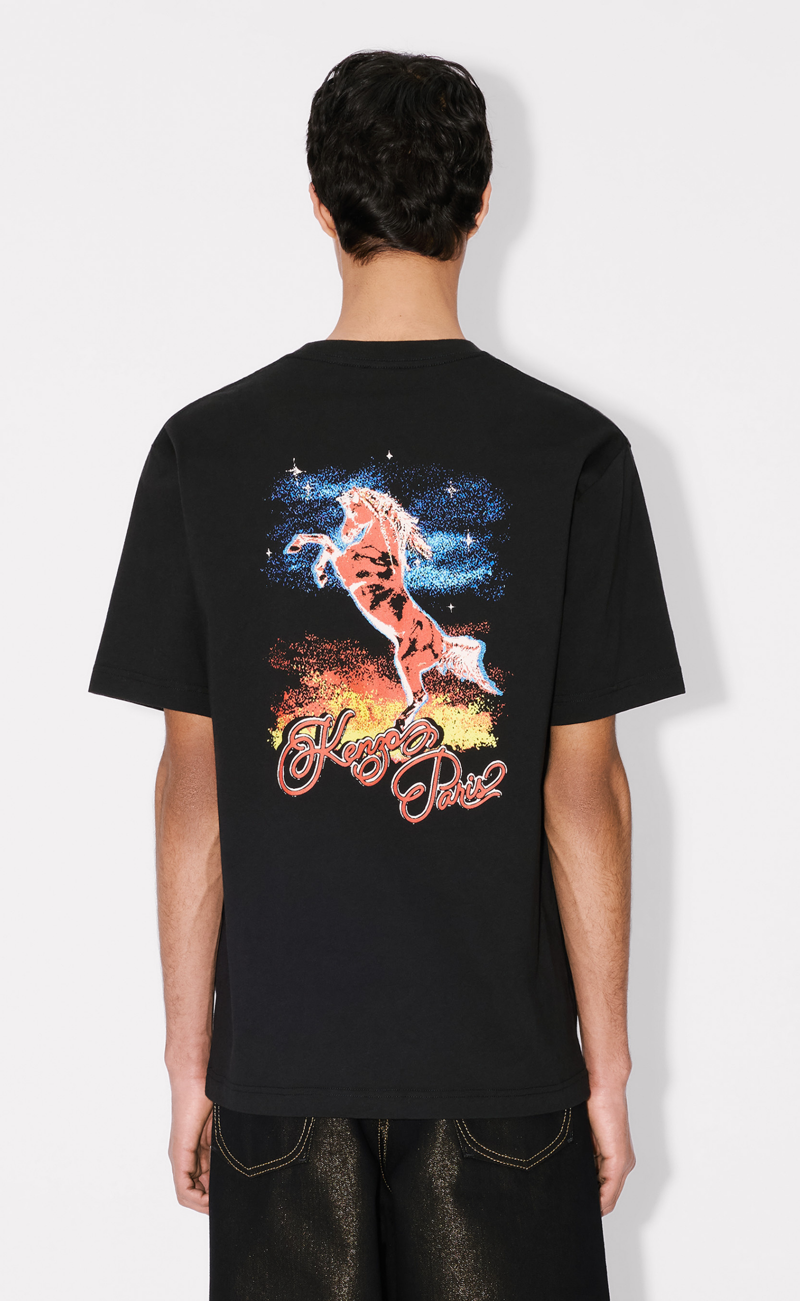 GOTS KENZO LUCKY HORSES CLASSIC BLACK T-SHIRT