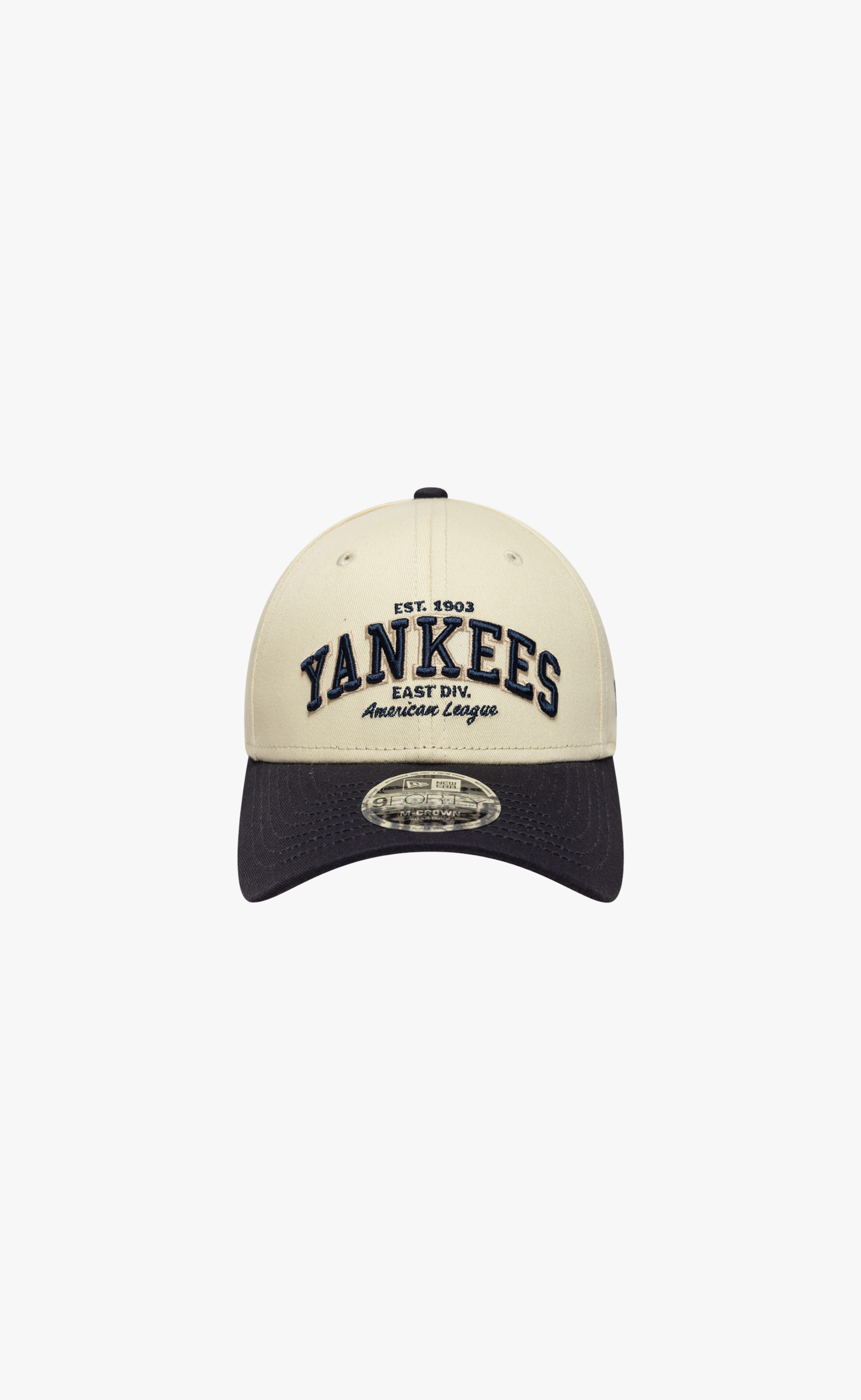NEW YORK YANKEES WORDMARK 9FORTY MC CREAM NAVY