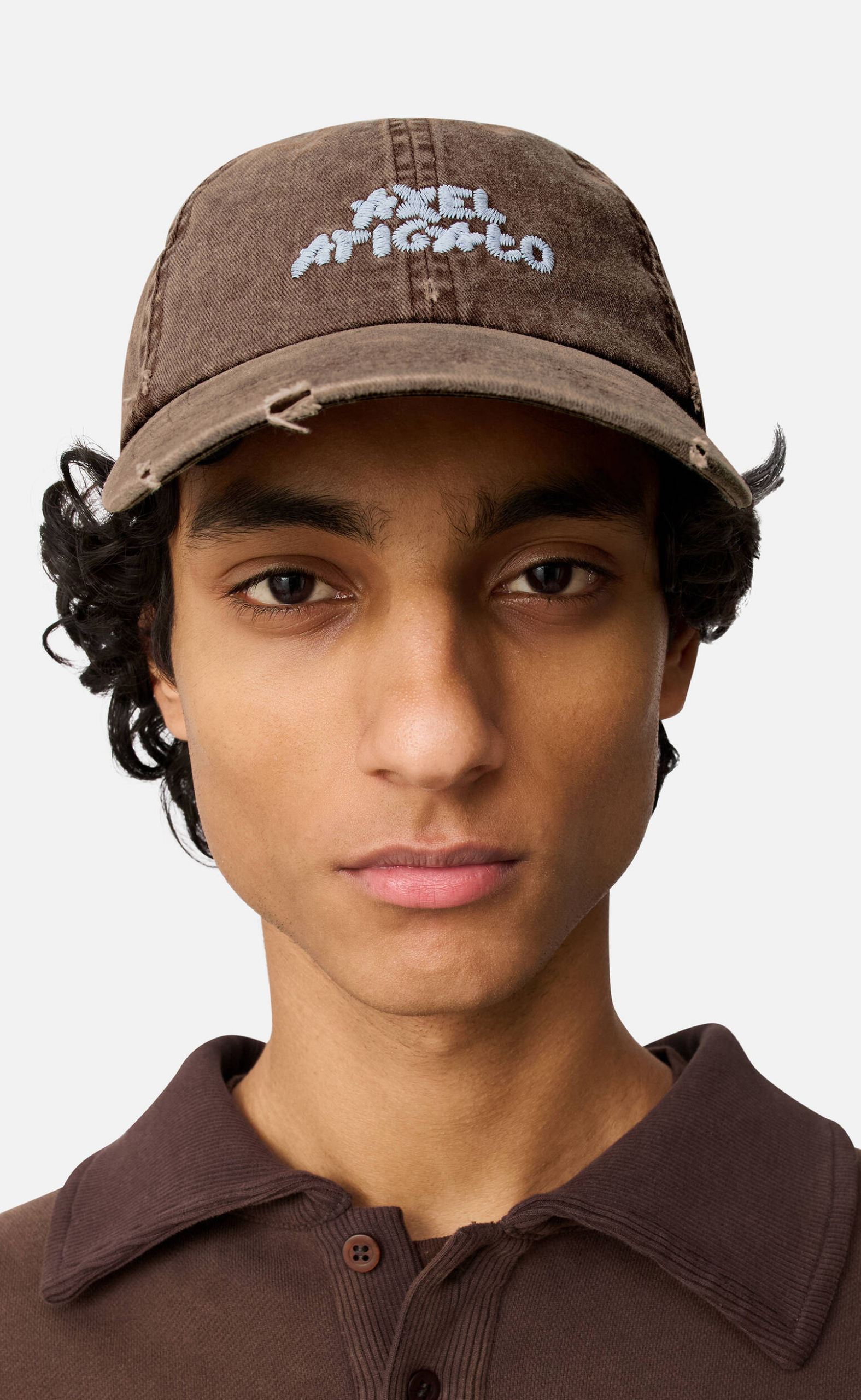 FLORAL WASHED BROWN HAT