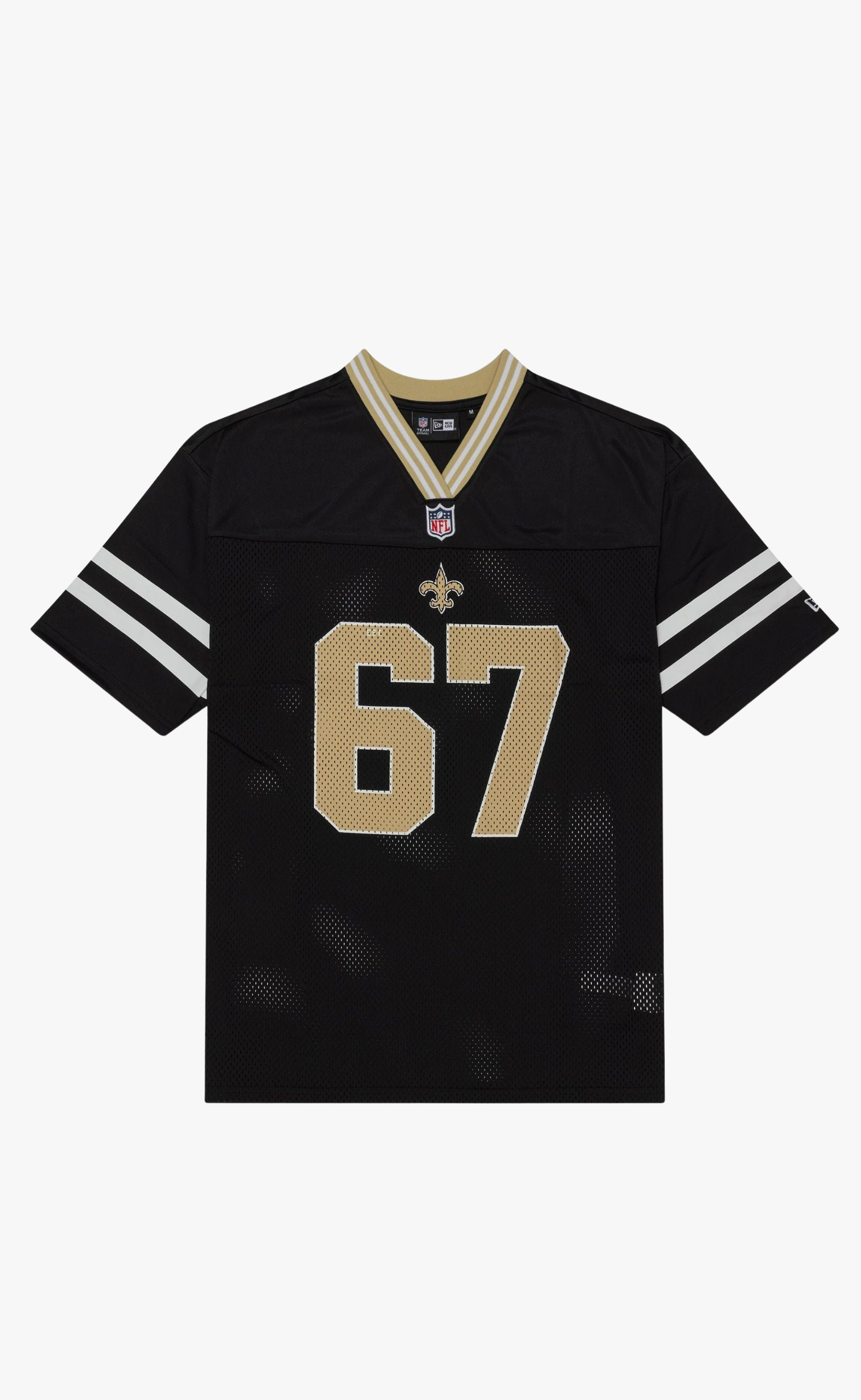 NEW ORLEANS SAINTS NFL MESH BLACK T-SHIRT