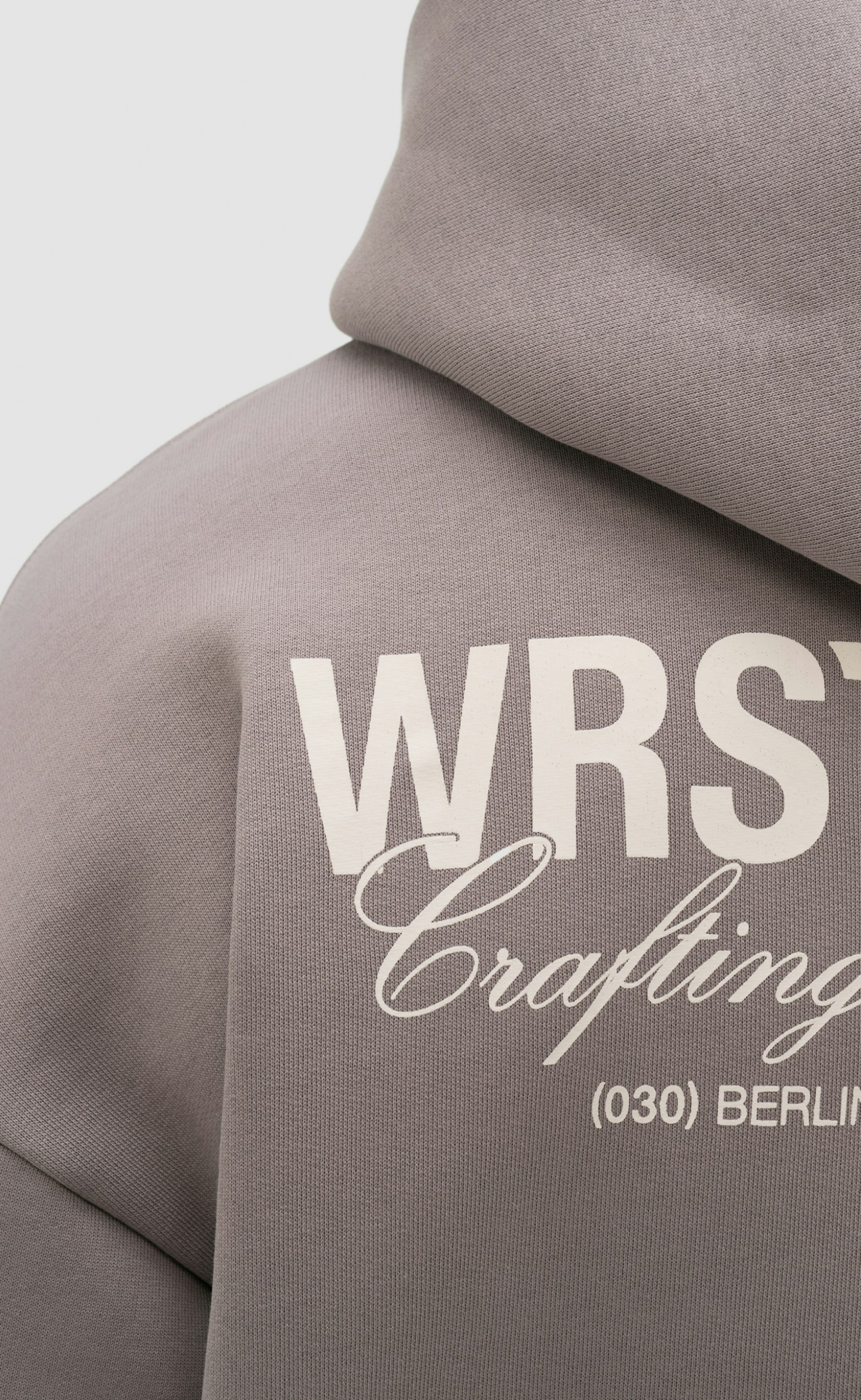 STUDIO V13 GRAY FLANNEL HOODIE