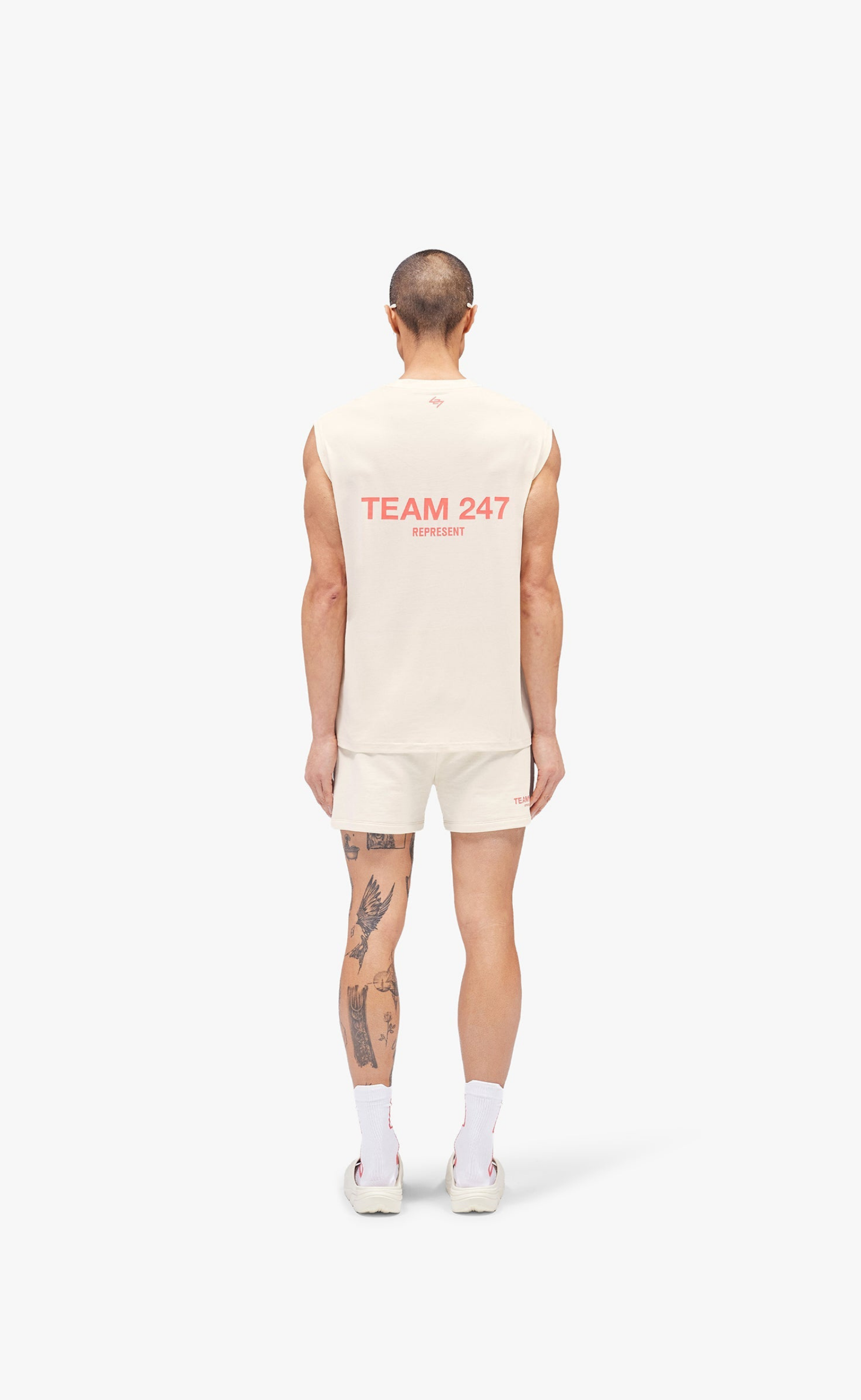 TEAM 247 OVERSIZED CREAM TANK TOP