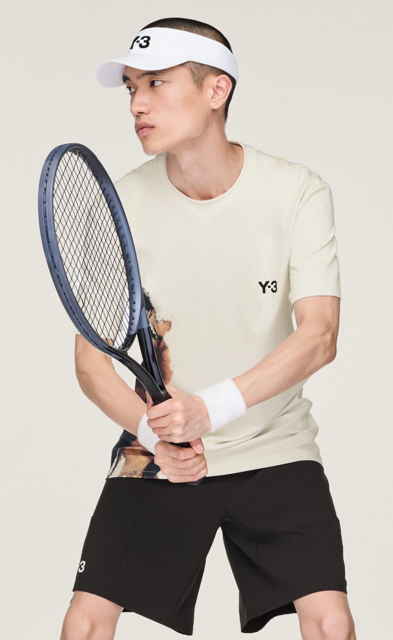 Y-3 TENNIS PRO FREELIFT GREY T-SHIRT