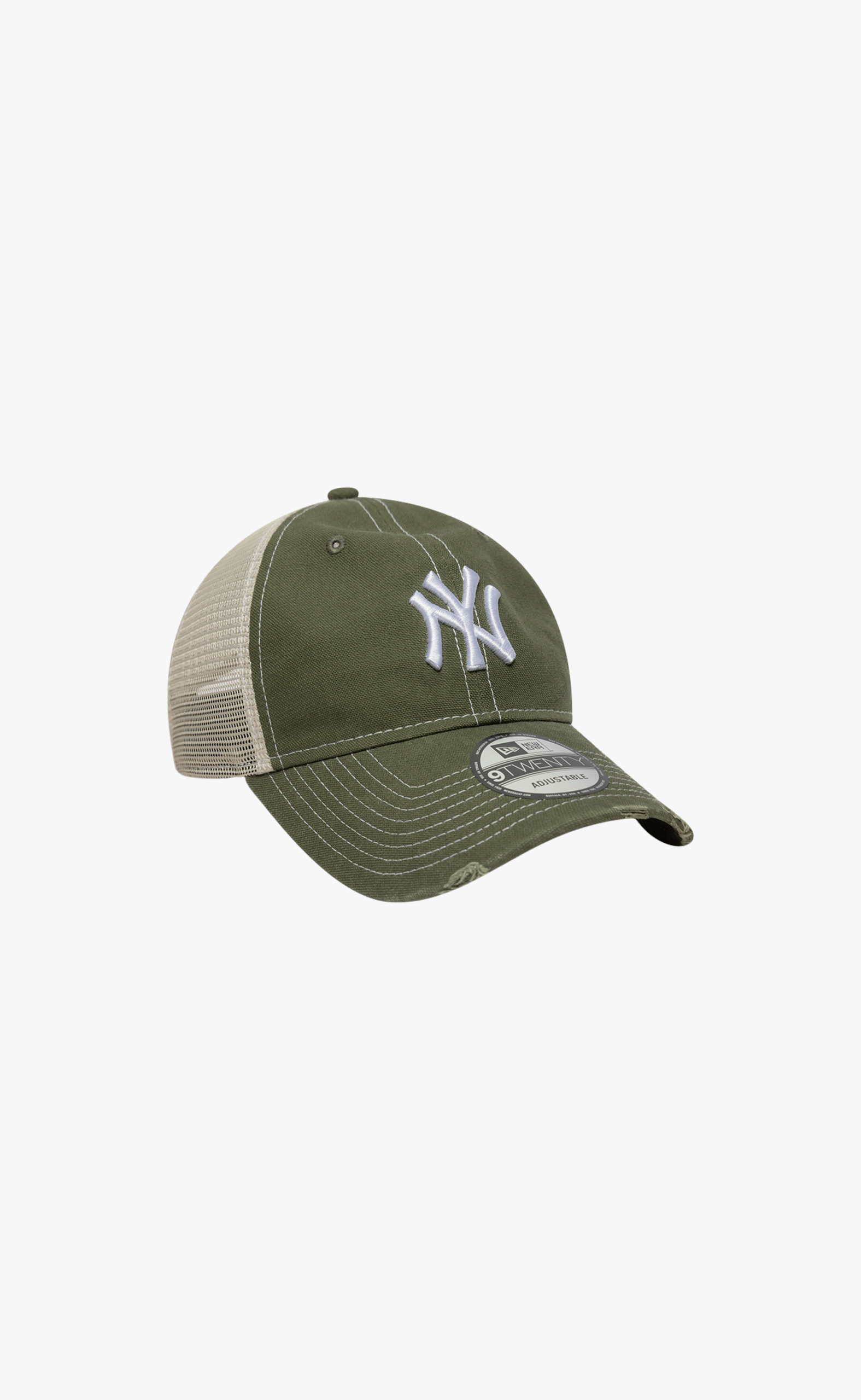 NEW YORK YANKEES COTTON CANV 9TWENTY TRUCKER GREEN WHITE HAT