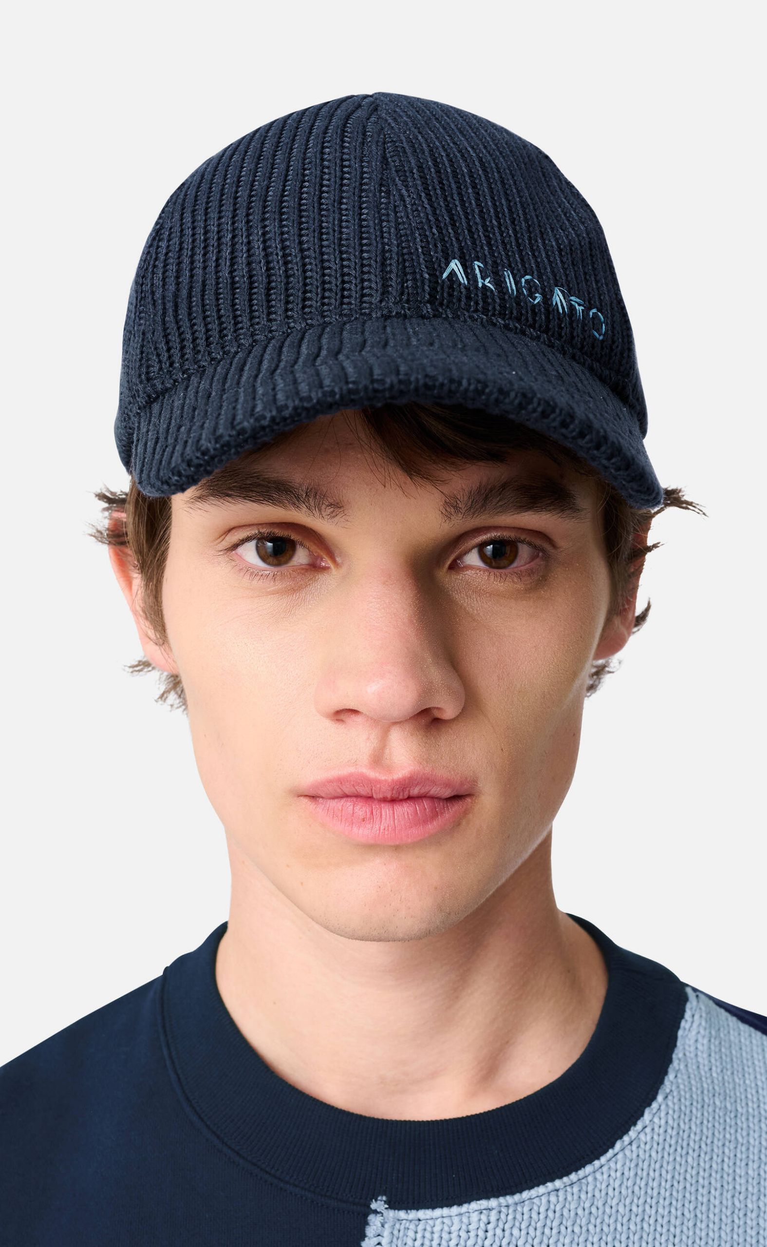 ARIGATO KNITTED NAVY HAT
