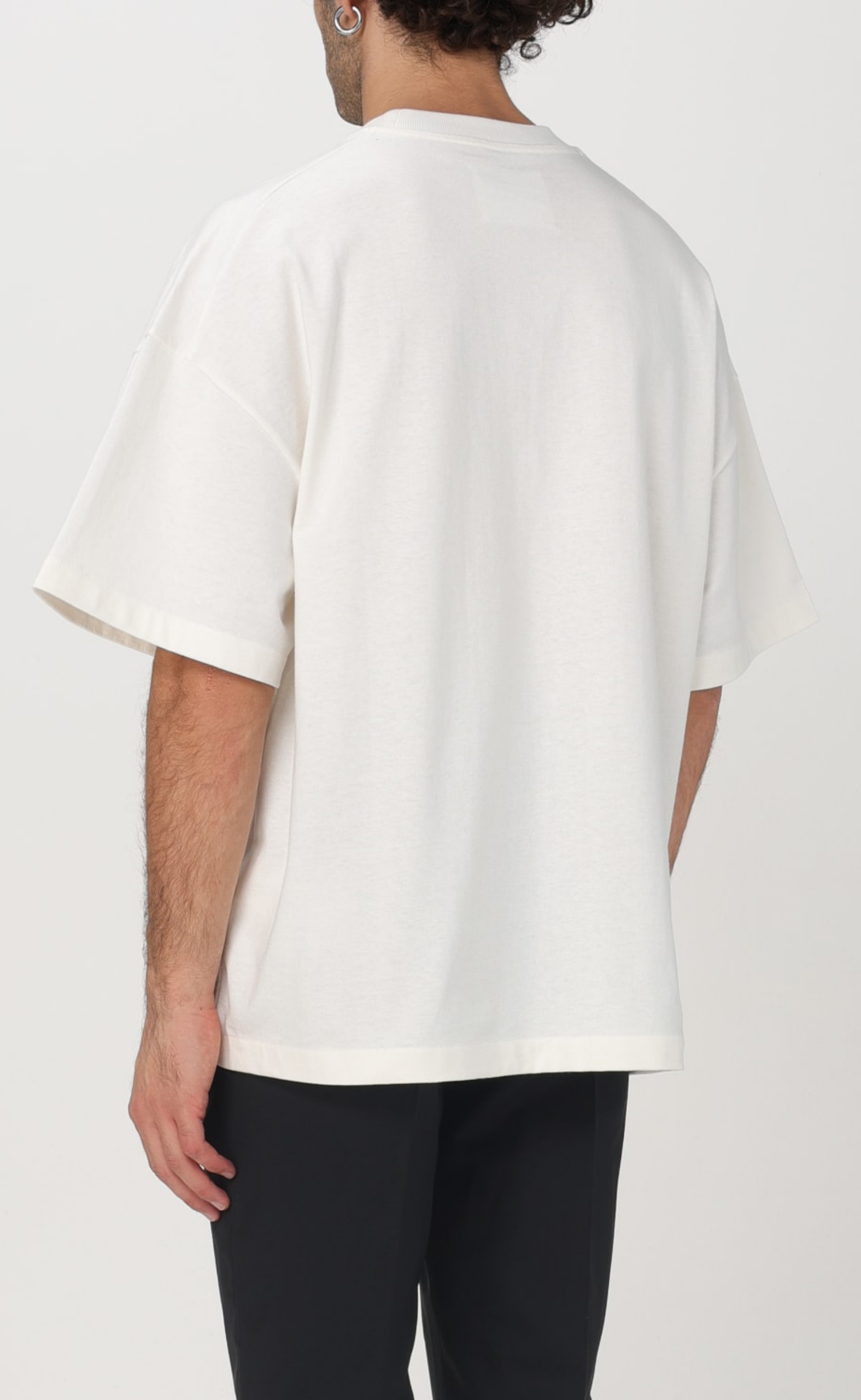 JIL SANDER PRINTED TONAL LOGO PORCELAIN T-SHIRT