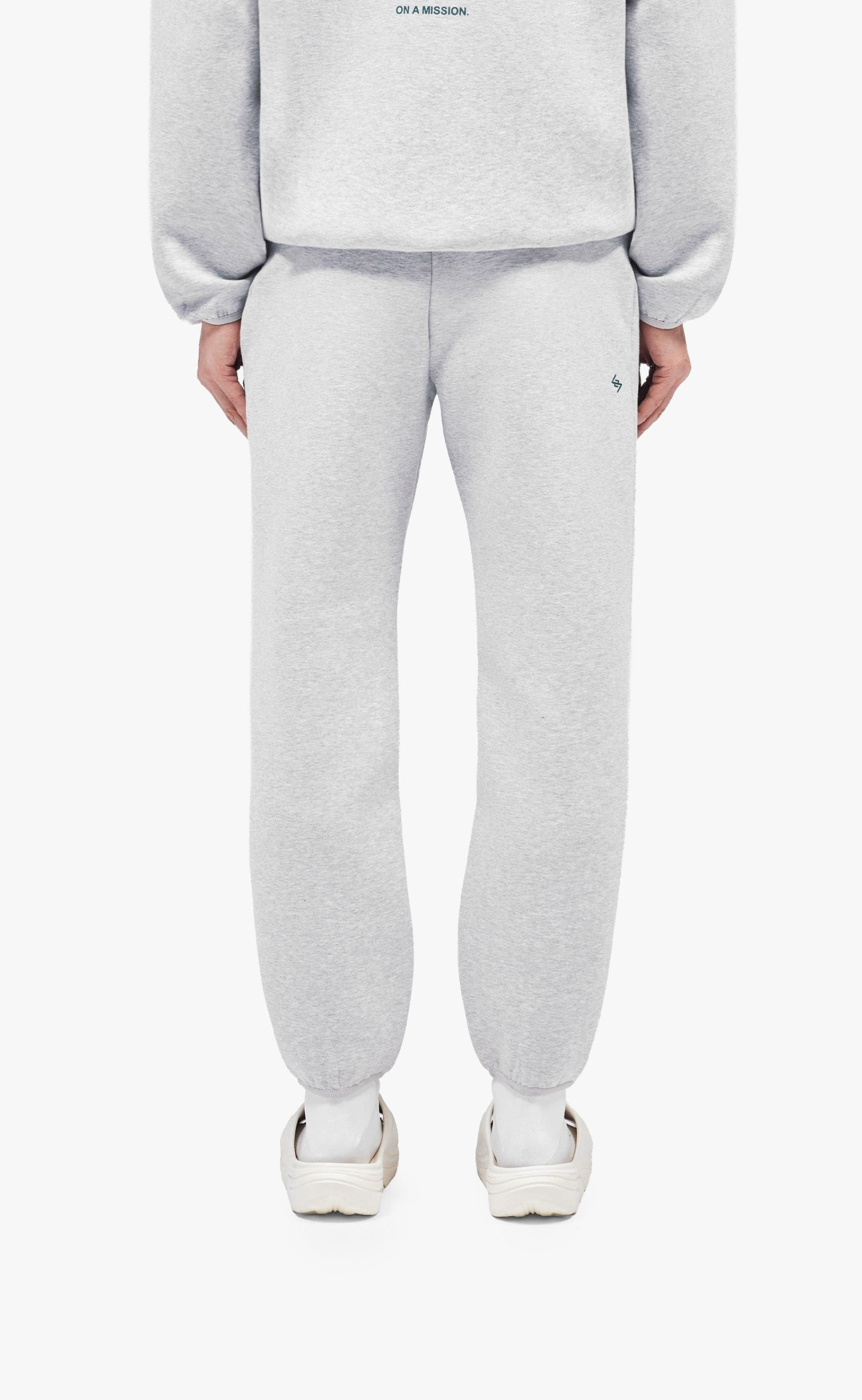 247 NUMBERS GREY MARL SWEATPANTS