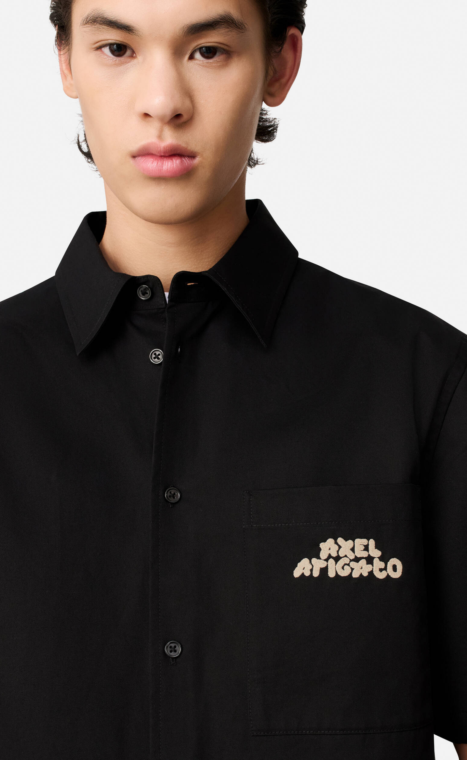 DREW SHORT SLEEVE BLACK SHIRT