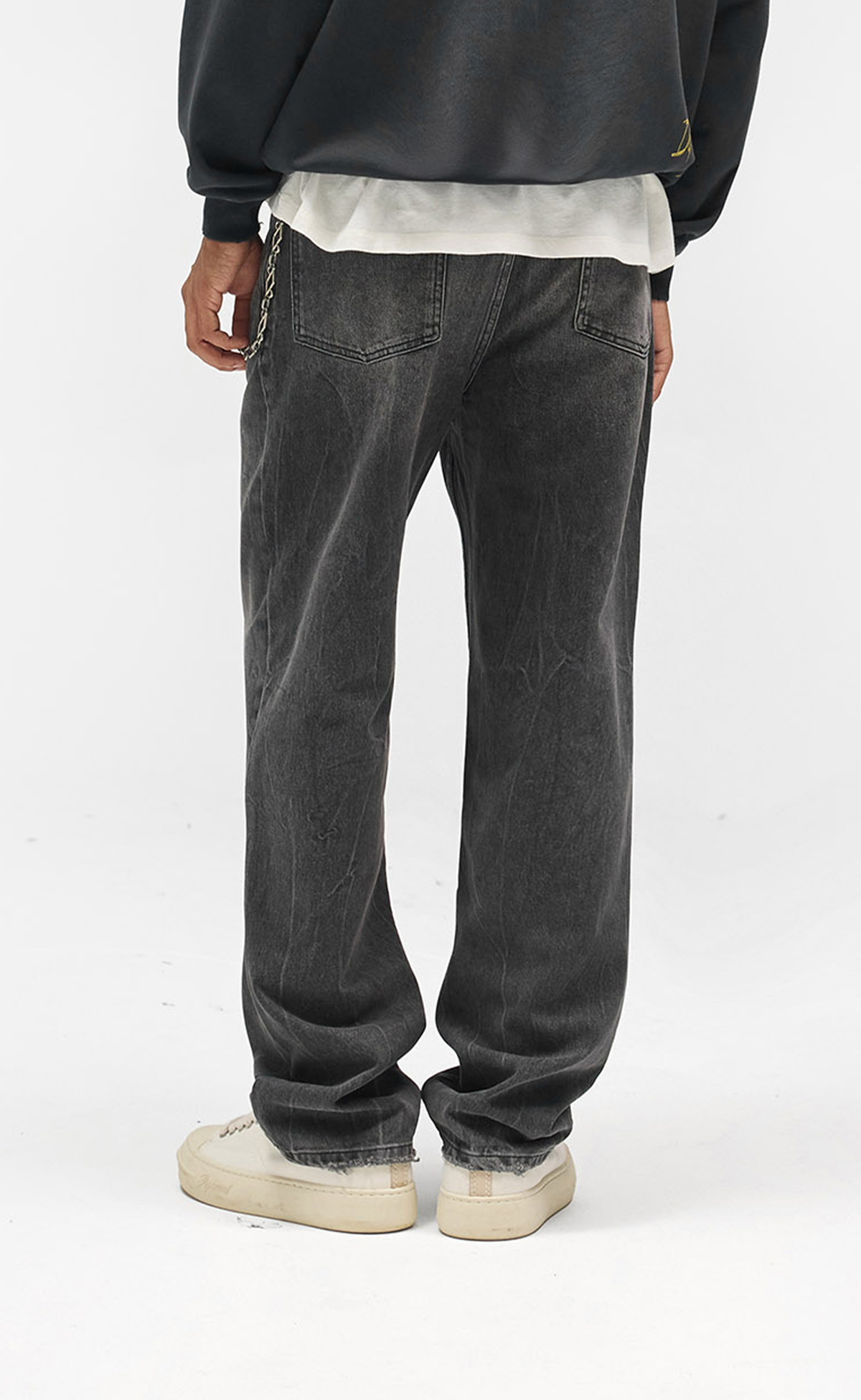 HEATON DENIM DIFFUSED BLACK JEANS