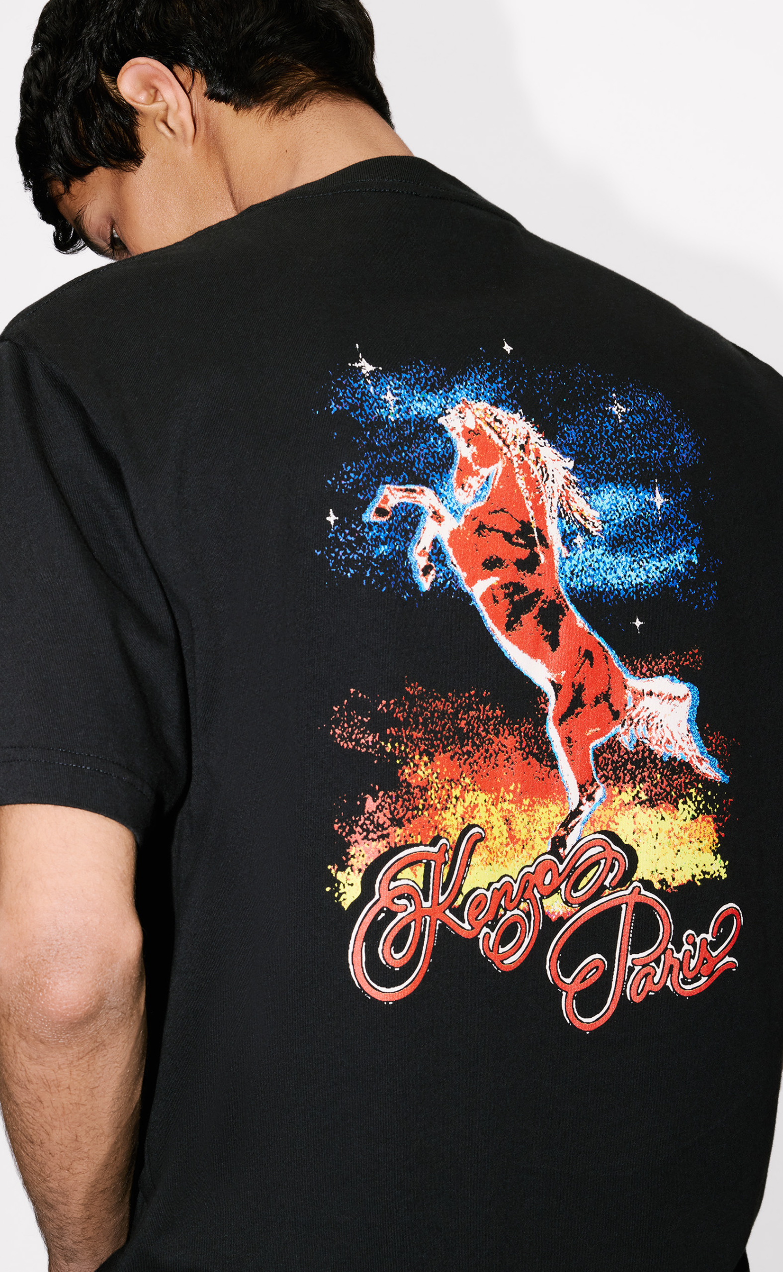 GOTS KENZO LUCKY HORSES CLASSIC BLACK T-SHIRT