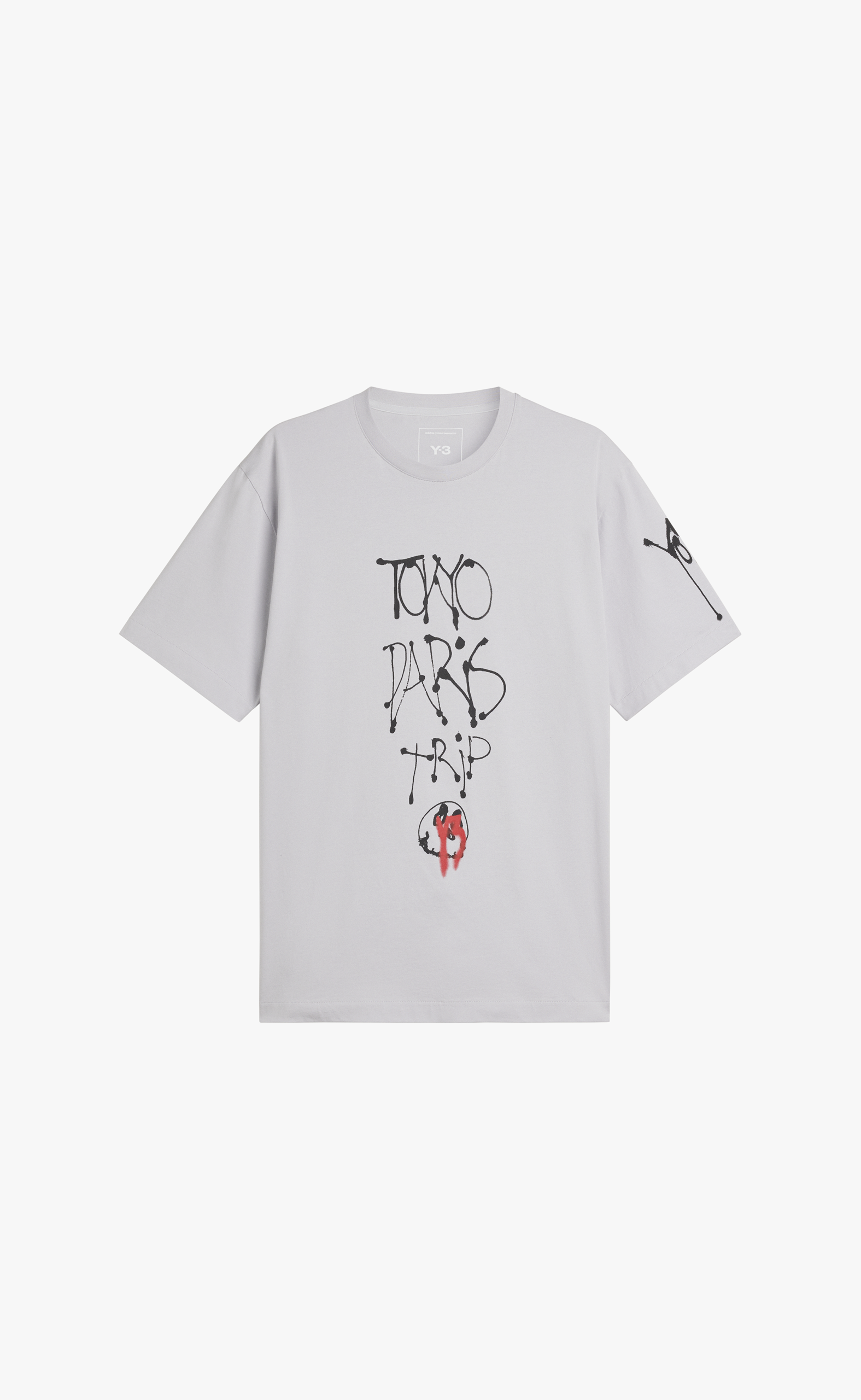 Y-3 CHITO CITY GRAPHIC GREY T-SHIRT