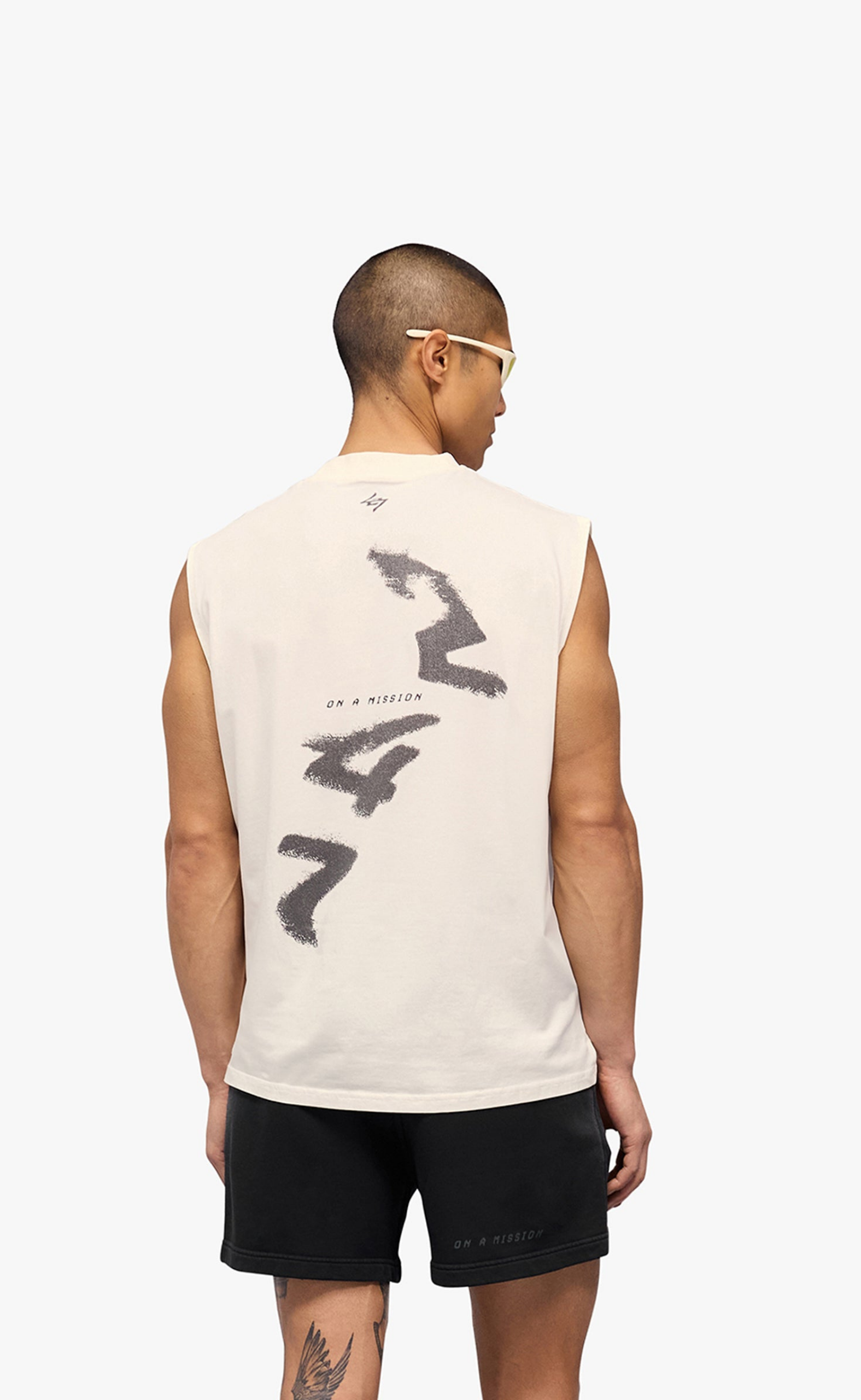 247 MOTION OVERSIZED FLAT WHITE T-SHIRT