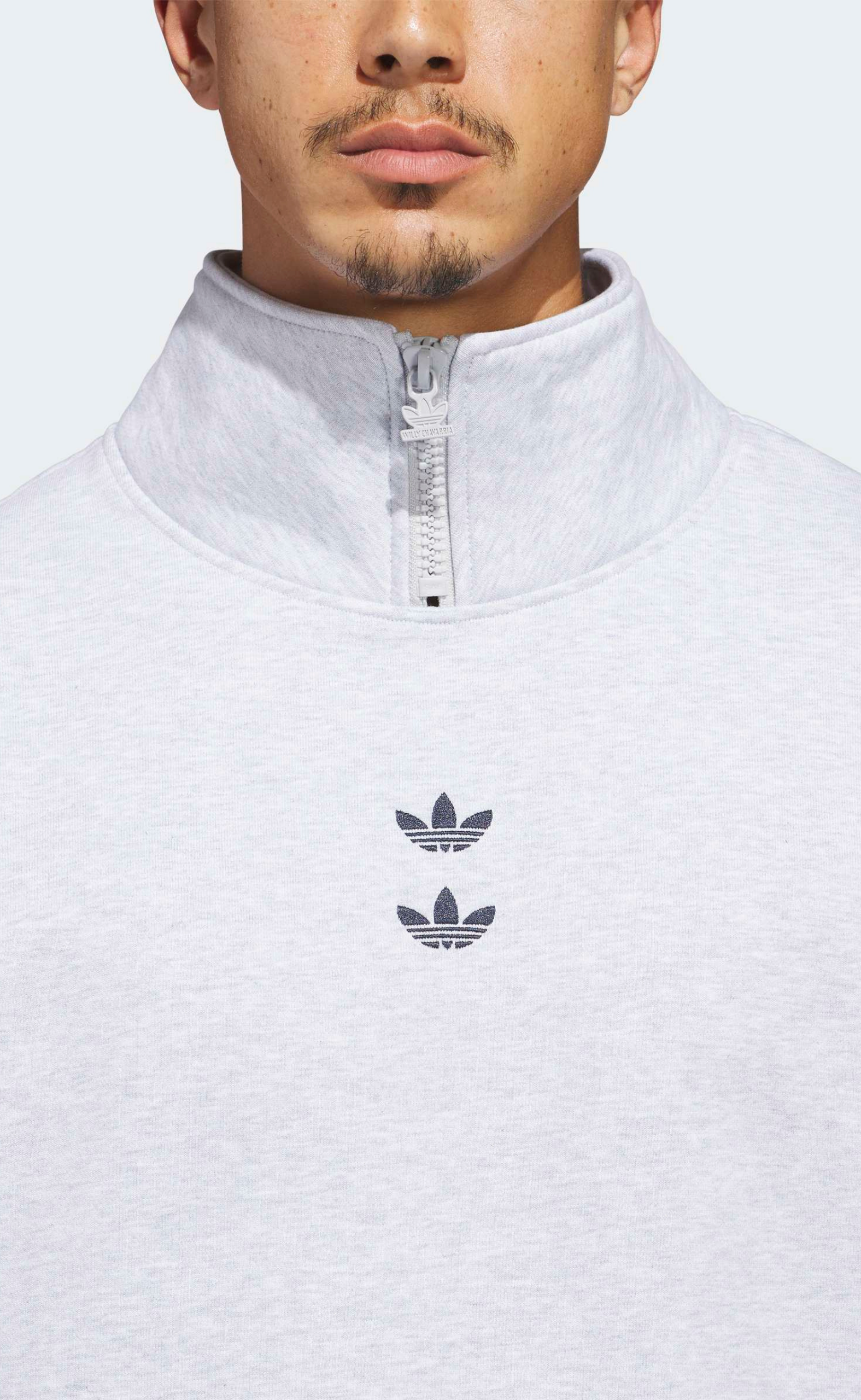 WC WATSONVILLE MOCKNECK LIGHT GREY SWEATER