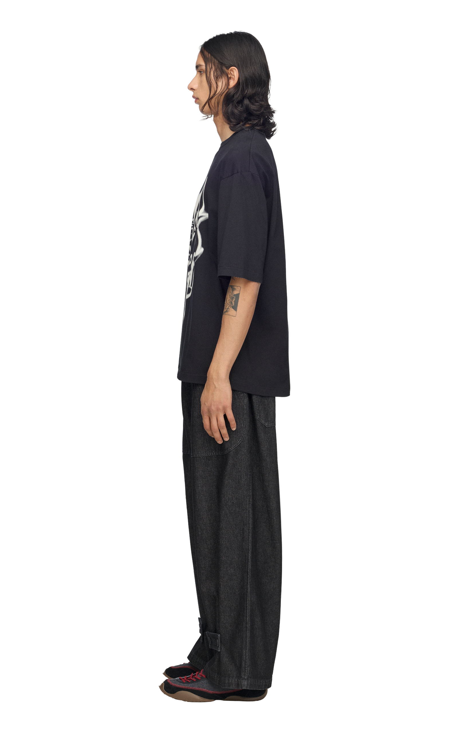 Y-3 CHITO YAKSHA GRAPHIC BLACK T-SHIRT