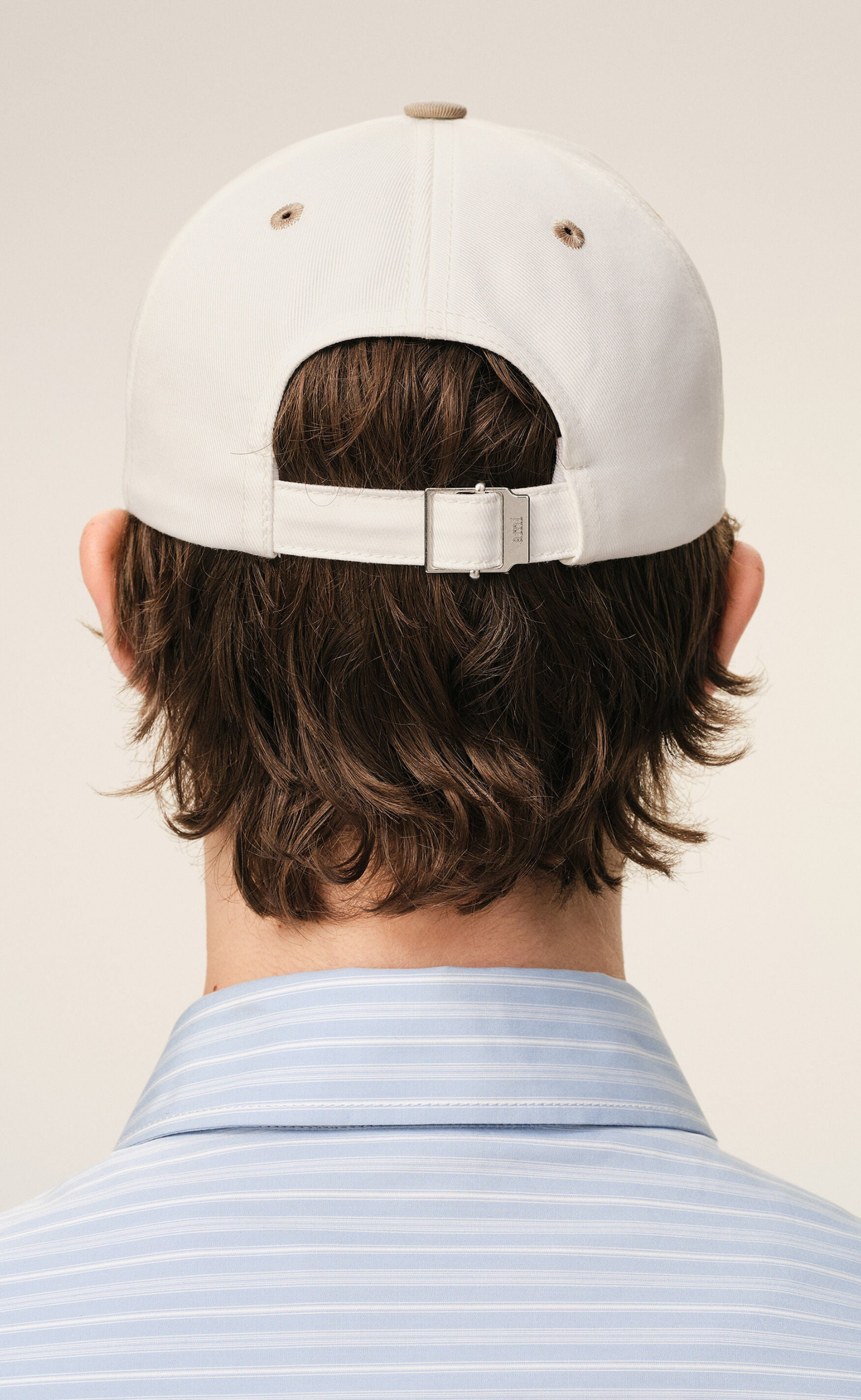 BICOLOR AMI PARIS WHITE TAUPE HAT